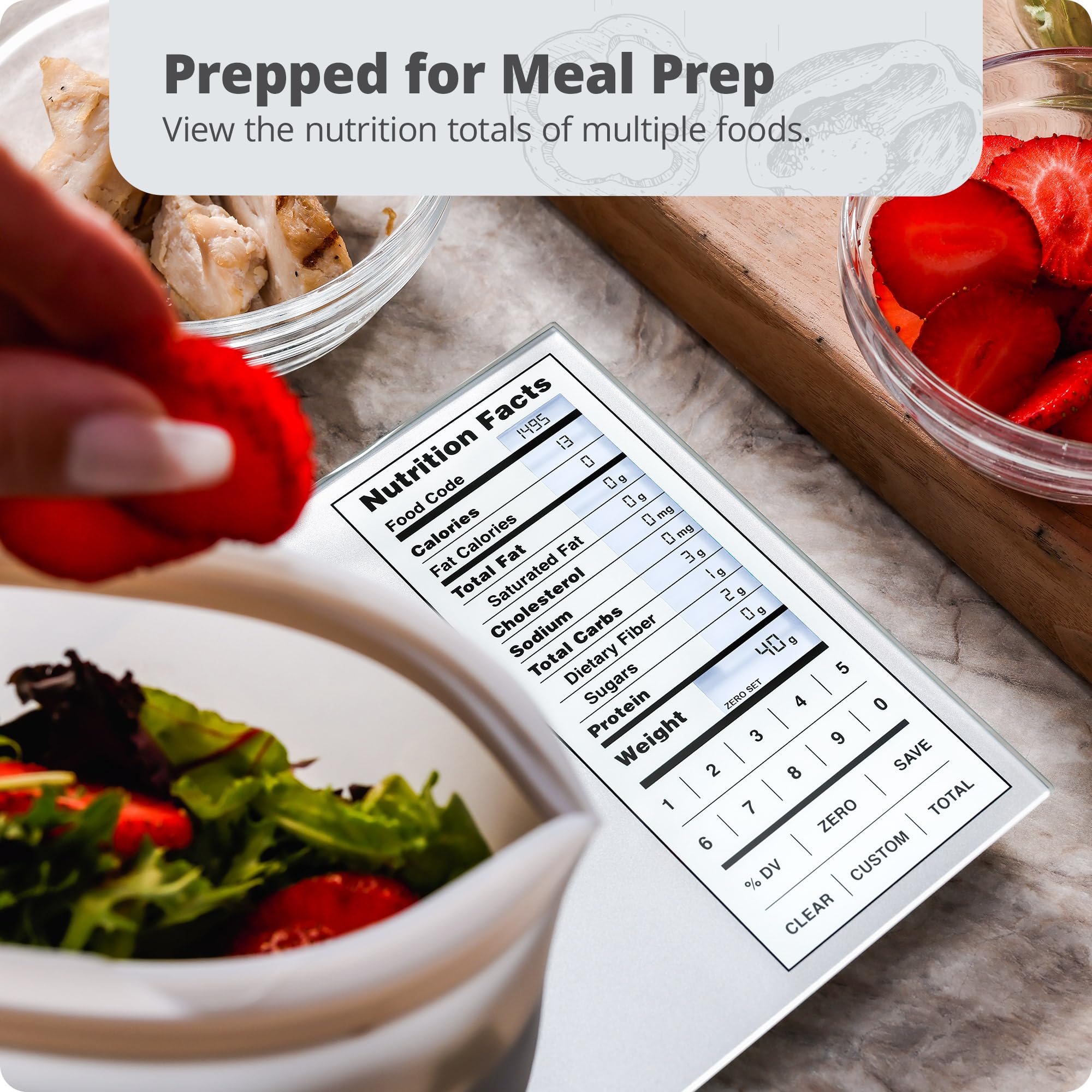 Greater Goods Nutrition Food Scale, Perfect For Weighing Nutritional Meals, Calculating Food Facts, And Portioning Snacks, Desig