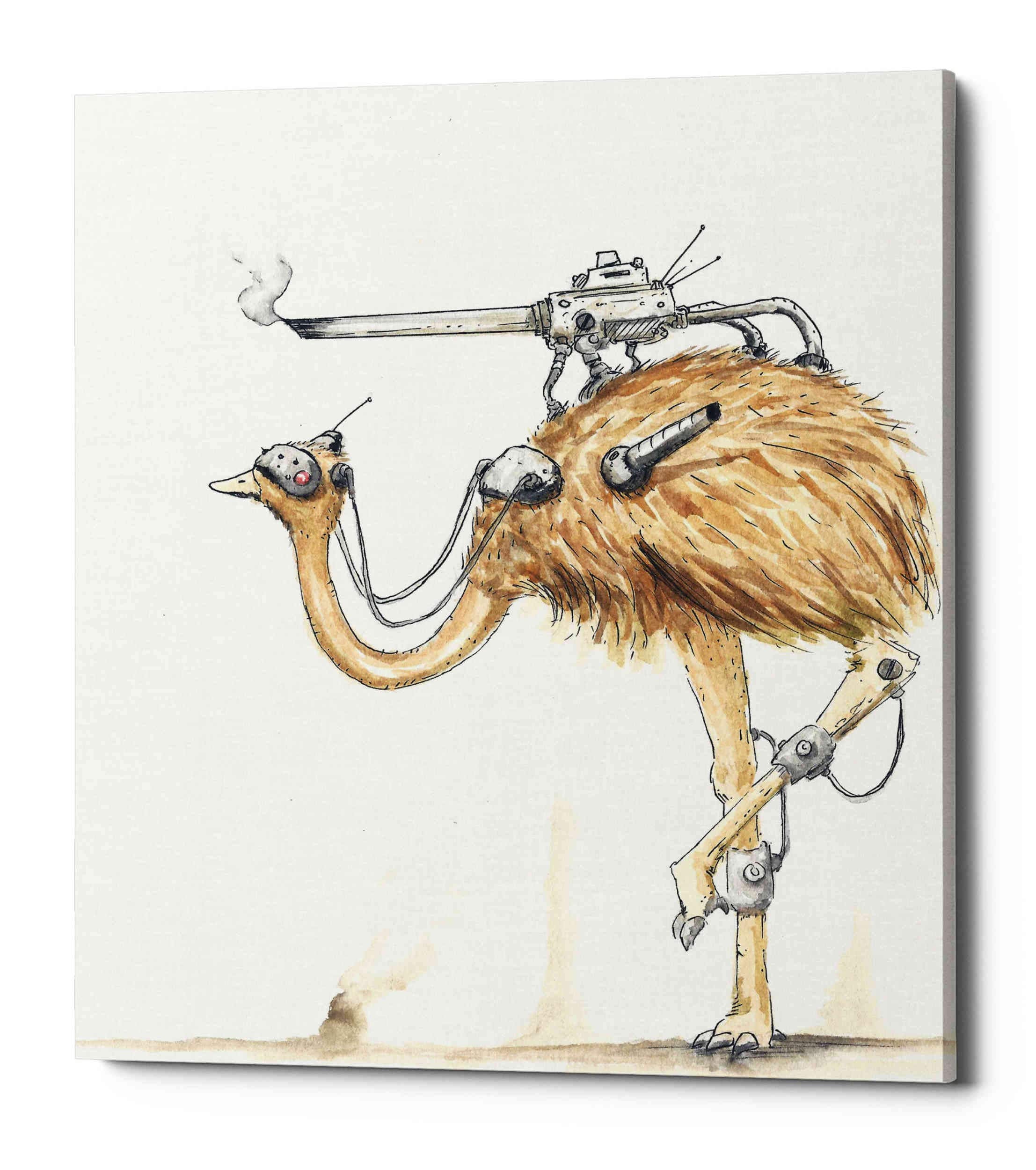 Epic Graffiti 'War Emu' By Craig Snodgrass, Canvas Wall Art, 12''X16''