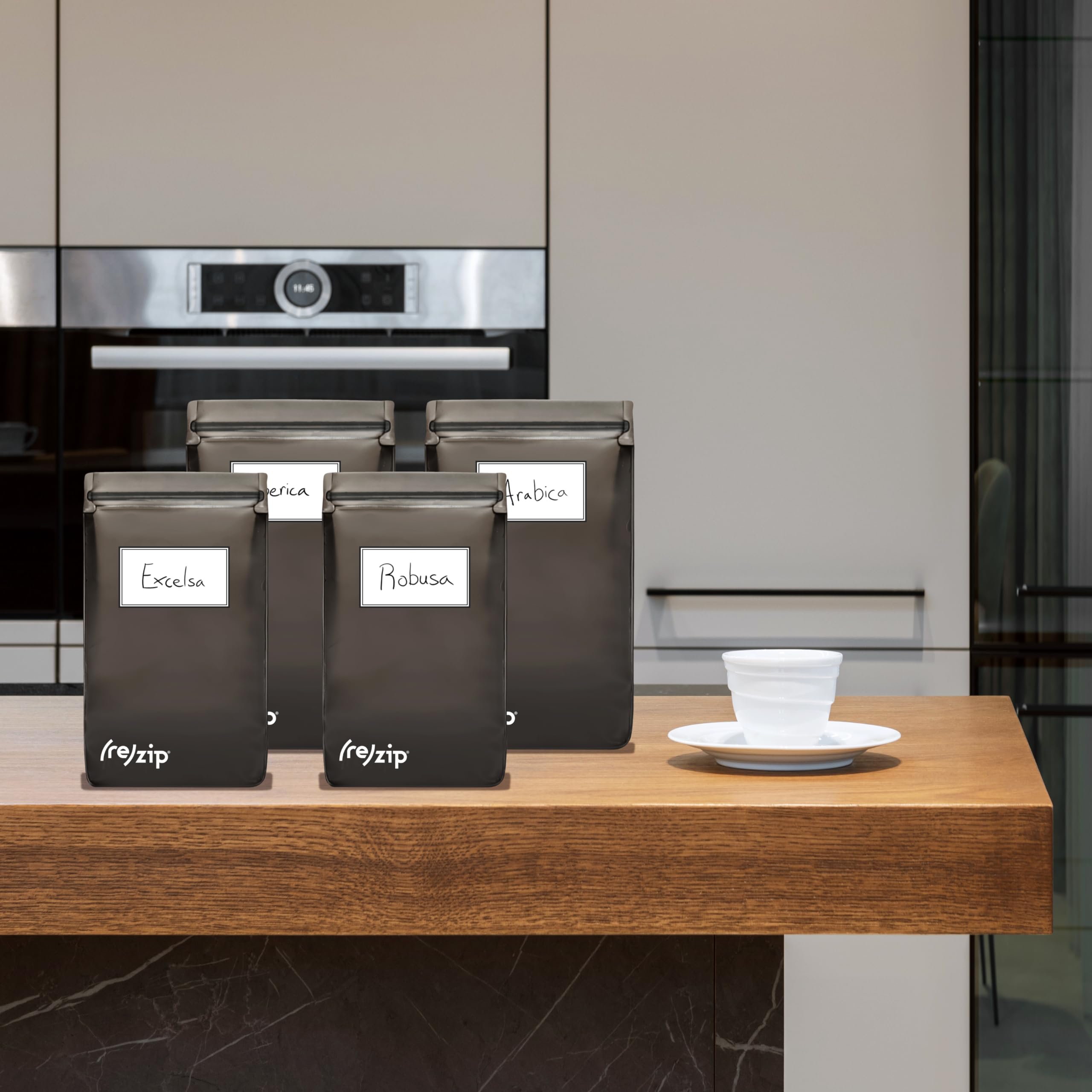 Rezip 2-Piece Reusable Airtight Coffee Tea Storage Bag Set | | Bpa-Free, Food Grade, Leakproof, Freezer And Dishwasher Safe | (1