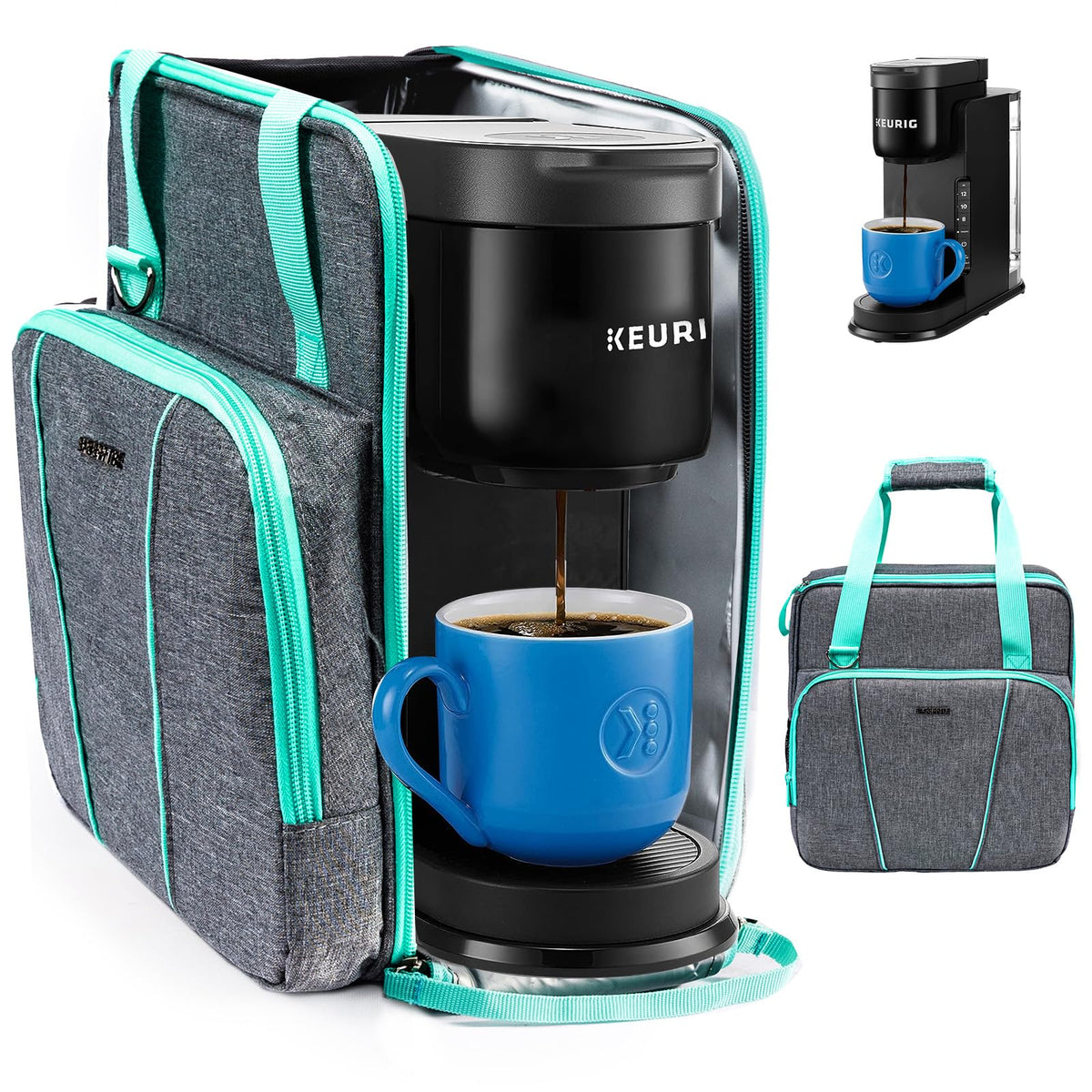 Bagsprite Coffee Maker Travel Bag Compatible With Keurig K-Express Coffee Maker, K-Iced Single Serve Coffee Brewer Carrying Case