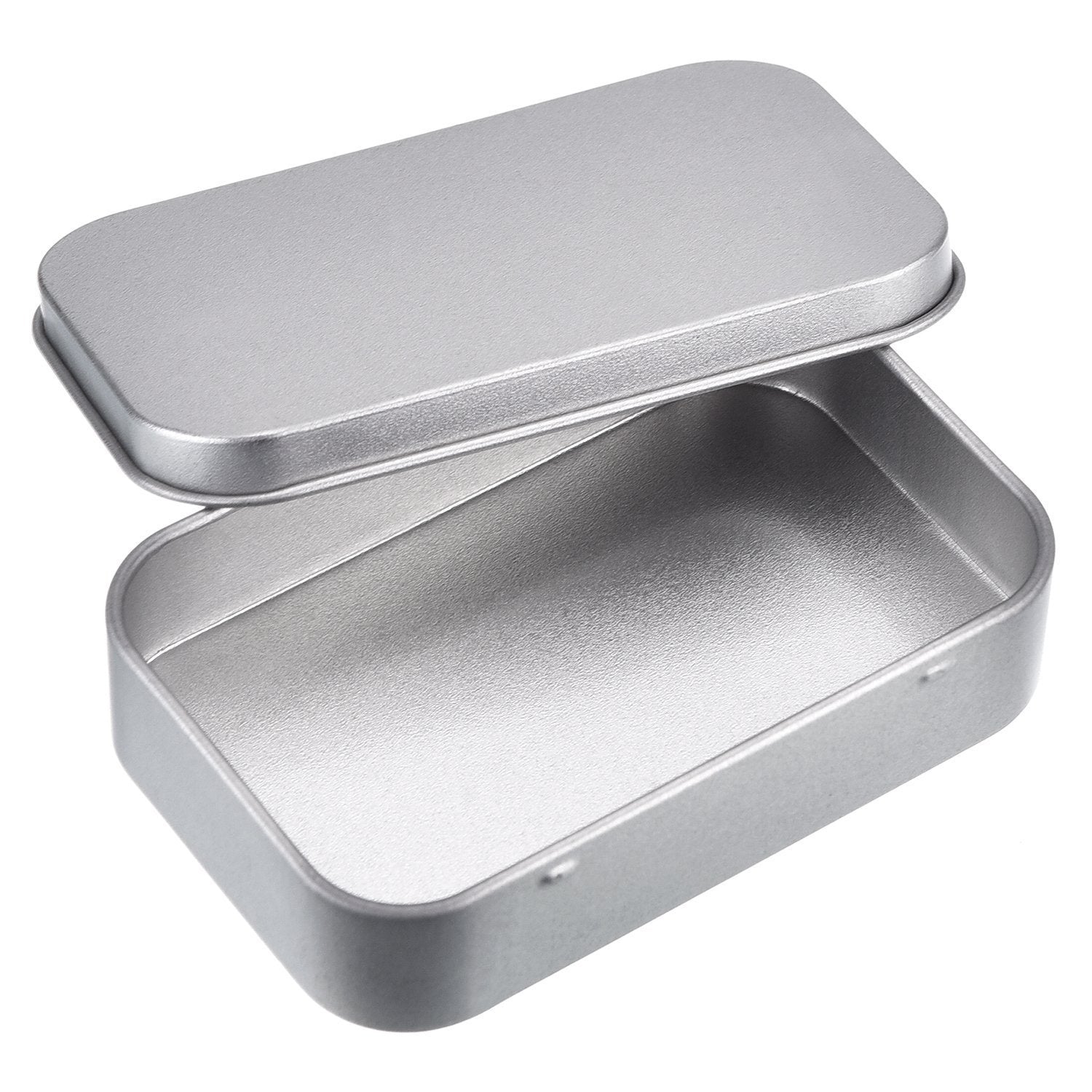Akoak 4 Pieces 4.5 X 3.3 X 0.86 Inch Basic Necessities Rectangular Empty Tin Boxes, Portable Box Containers For Home Storage Or