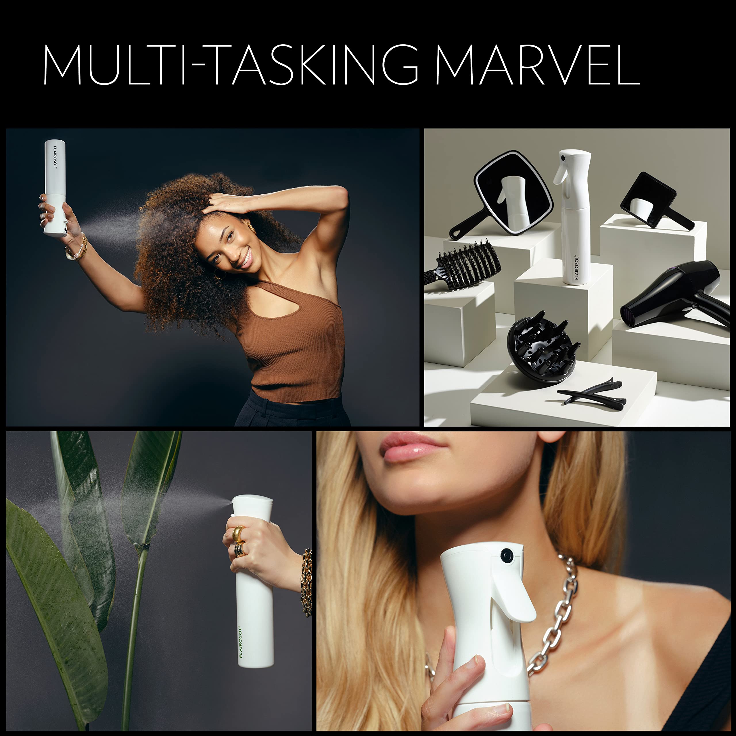 Flairosol, The Original, Spray Bottle, Continuous Mister For Hair And Beauty, Home Care And 1,001 Uses, Trusted By Professionals