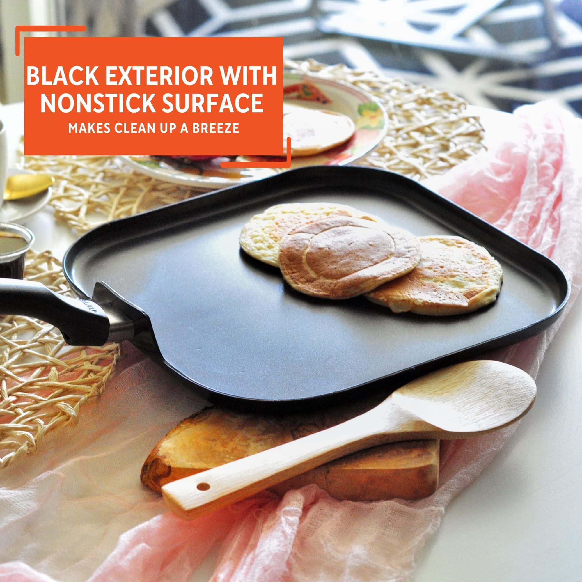 Imusa 11'' Bistro Square Griddle With Bakelite Handle