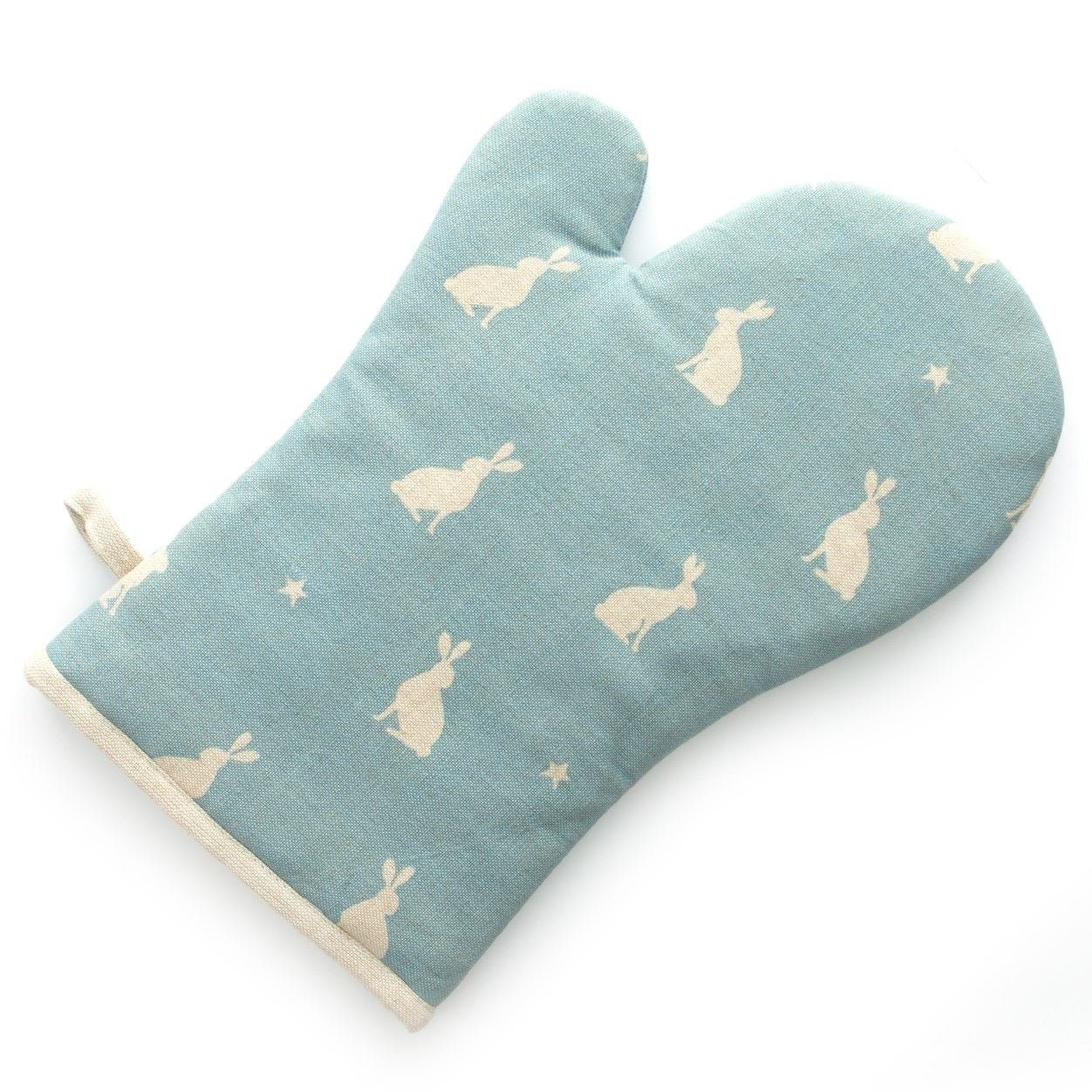Dexam Rushbrookes Stargazing Hare 100% Cotton Oven Gauntlet,Blue,33 X 20