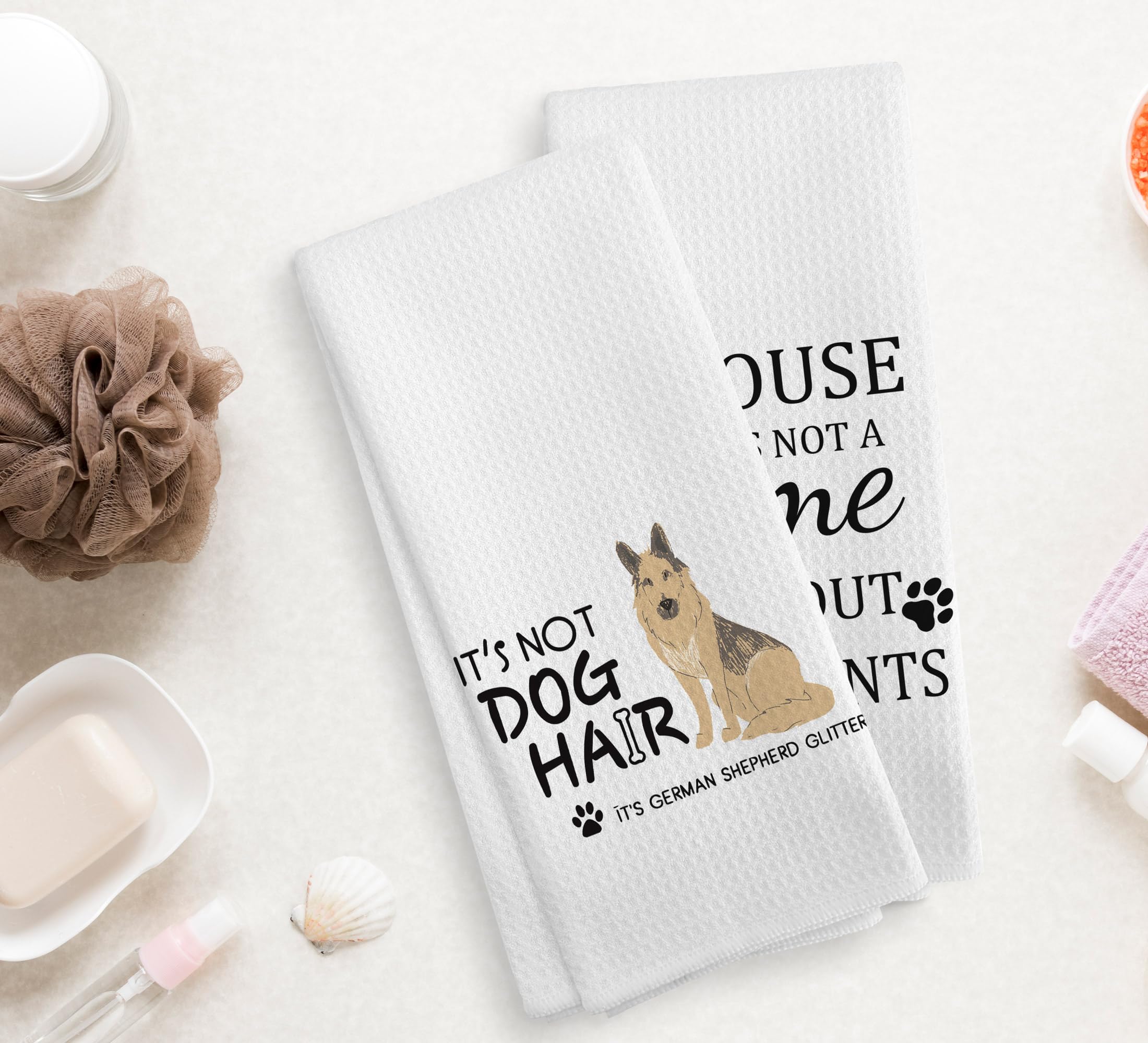 Noql German Shepherd Towels, German Shepherd Dog Gifts, German Shepherd Kitchen Towels And Dishcloths Set Of 2, Dog Kitchen Towe