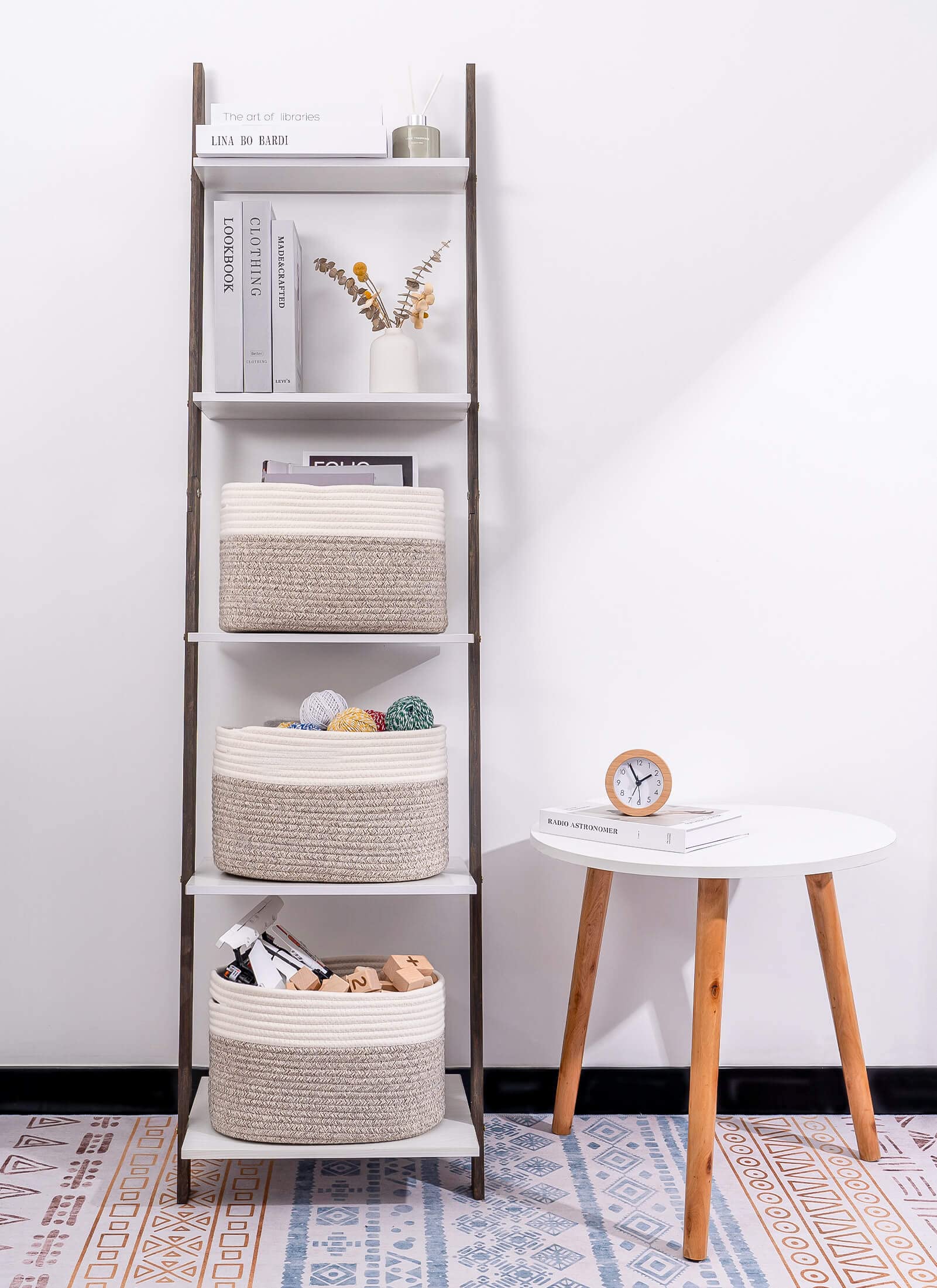 CubesLand Woven Basket for Shelves Clothes Closet Storage Baskets for Organizing Sturdy Toy Storage Organizer Baskets Bins for Kids  Nursery Small Basket Cat Dog Toys Basket Chest Box Gift Basket