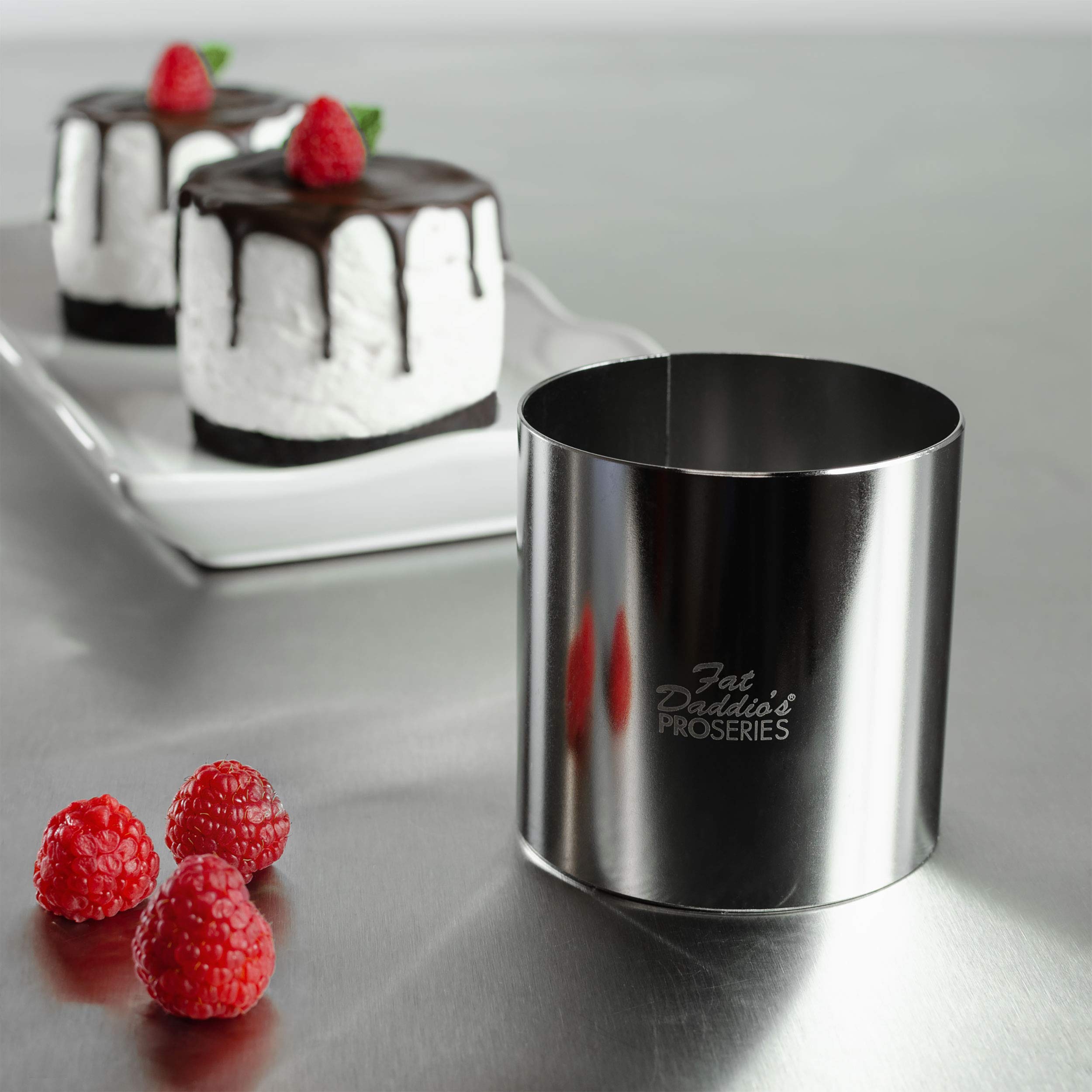 Fat Daddio'S Stainless Steel Round Cake & Pastry Ring, 3 X 3 Inch