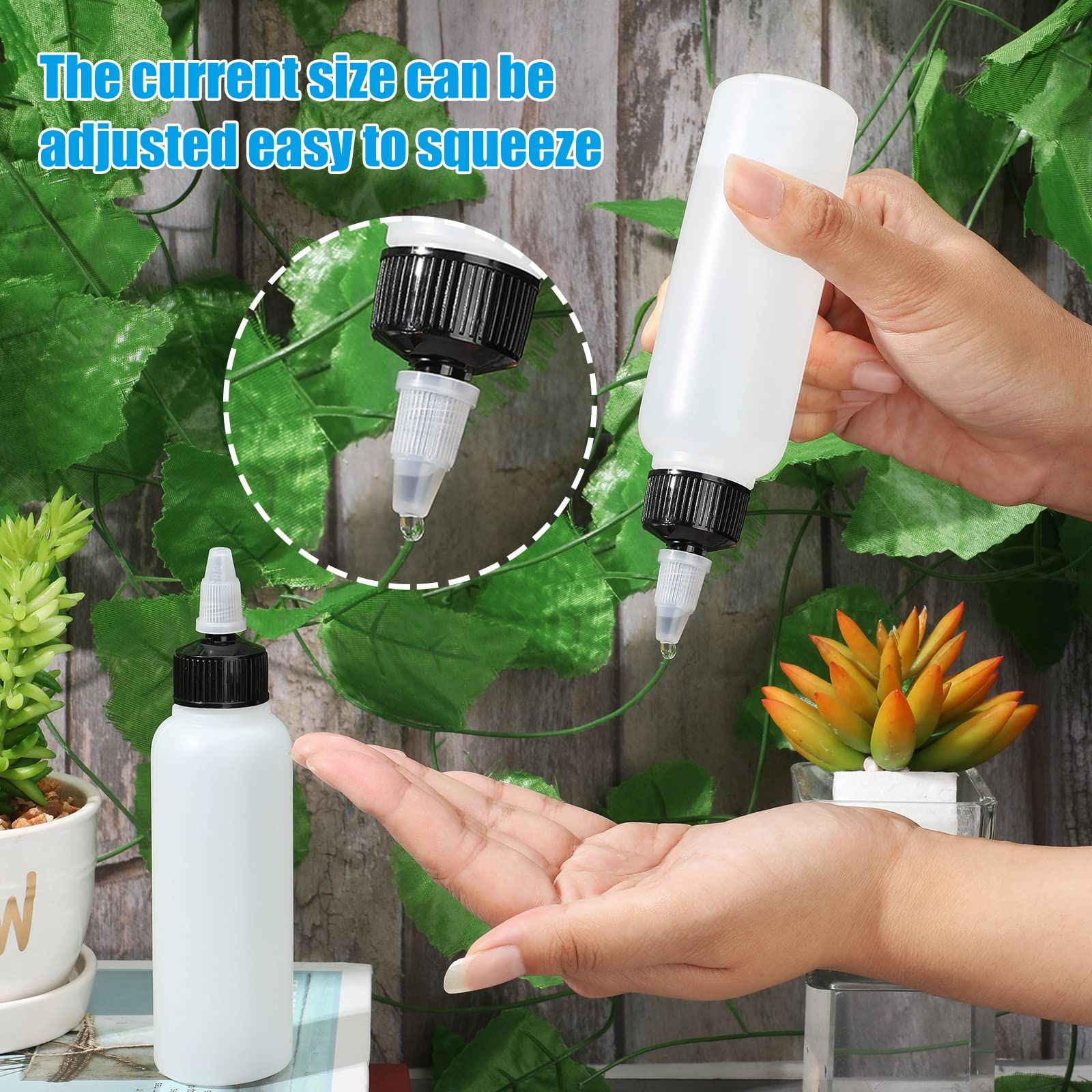 60 Pieces Plastic Squeeze Bottles 4 Oz Condiment Dispensing Bottles With Twist Top Cap Sauce Squirt Empty Squeeze Bottles For Co