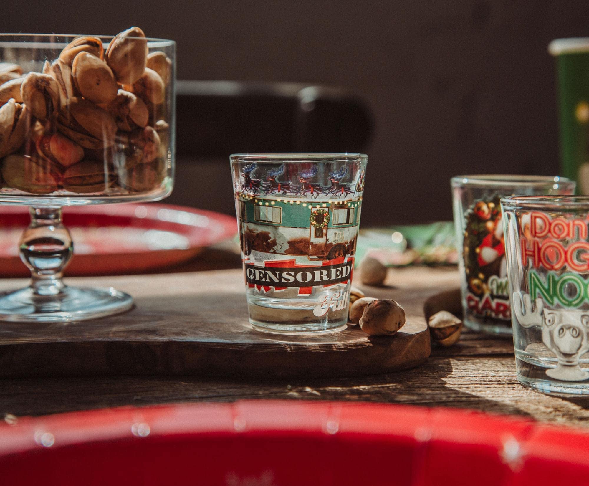National Lampoons Christmas Vacation 4 Piece Mini Glass Set