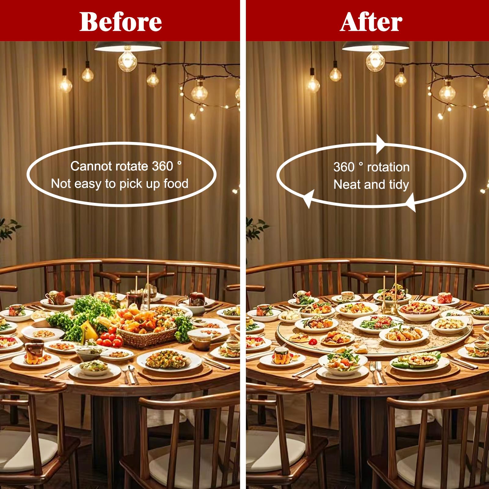 Swivel Turntable Lazy Susan Heavy Duty Aluminium Alloy Rotating Bearing Turntable Round Dining Table Smooth Swivel Plate For Kal