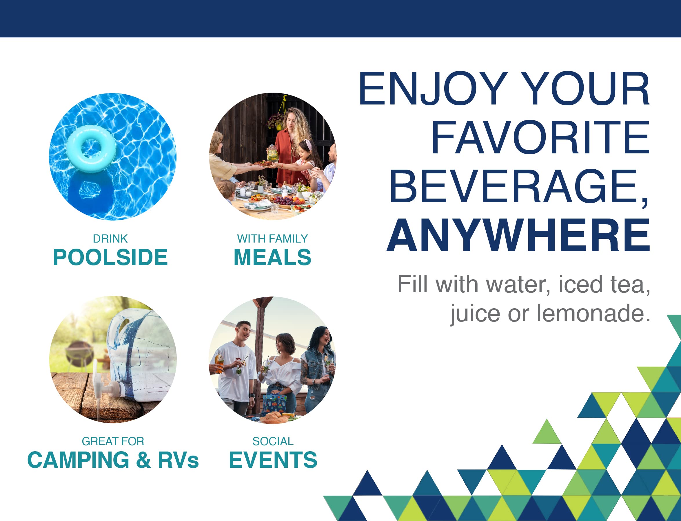 Arrow Home Products Ultra Slimline Drink Dispenser For Fridge, 1.25 Gallon - Plastic Beverage Dispenser With Spigot For Easy Dis