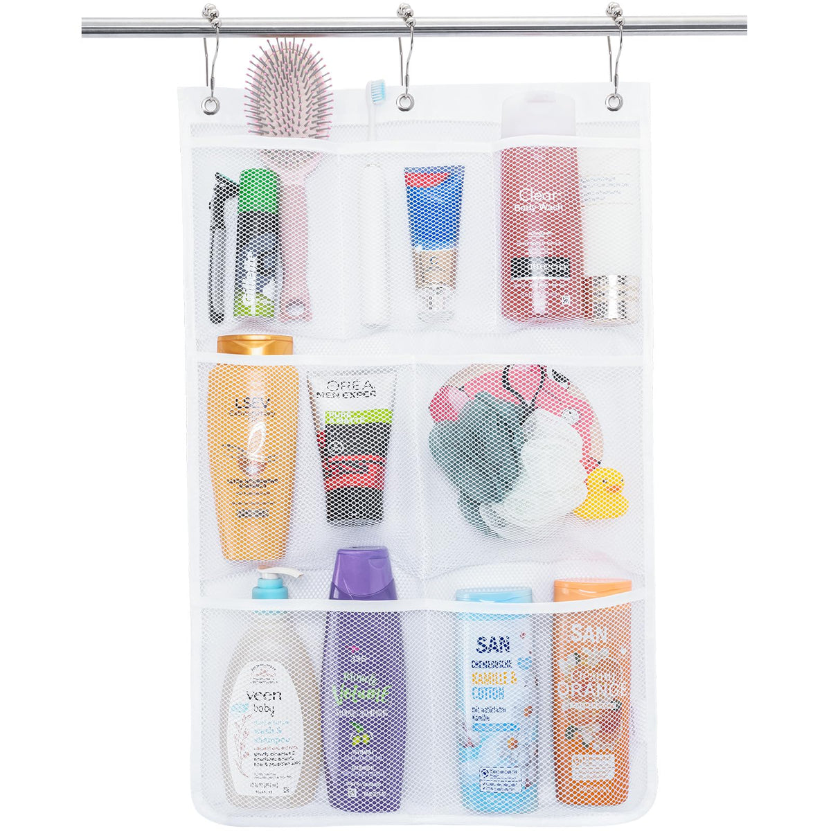 Lifewit Mesh Shower Caddy, 7 Pockets Hanging Shower Organizer With Quick Drying Mesh, Portable Space Saving Bathroom Organizer T