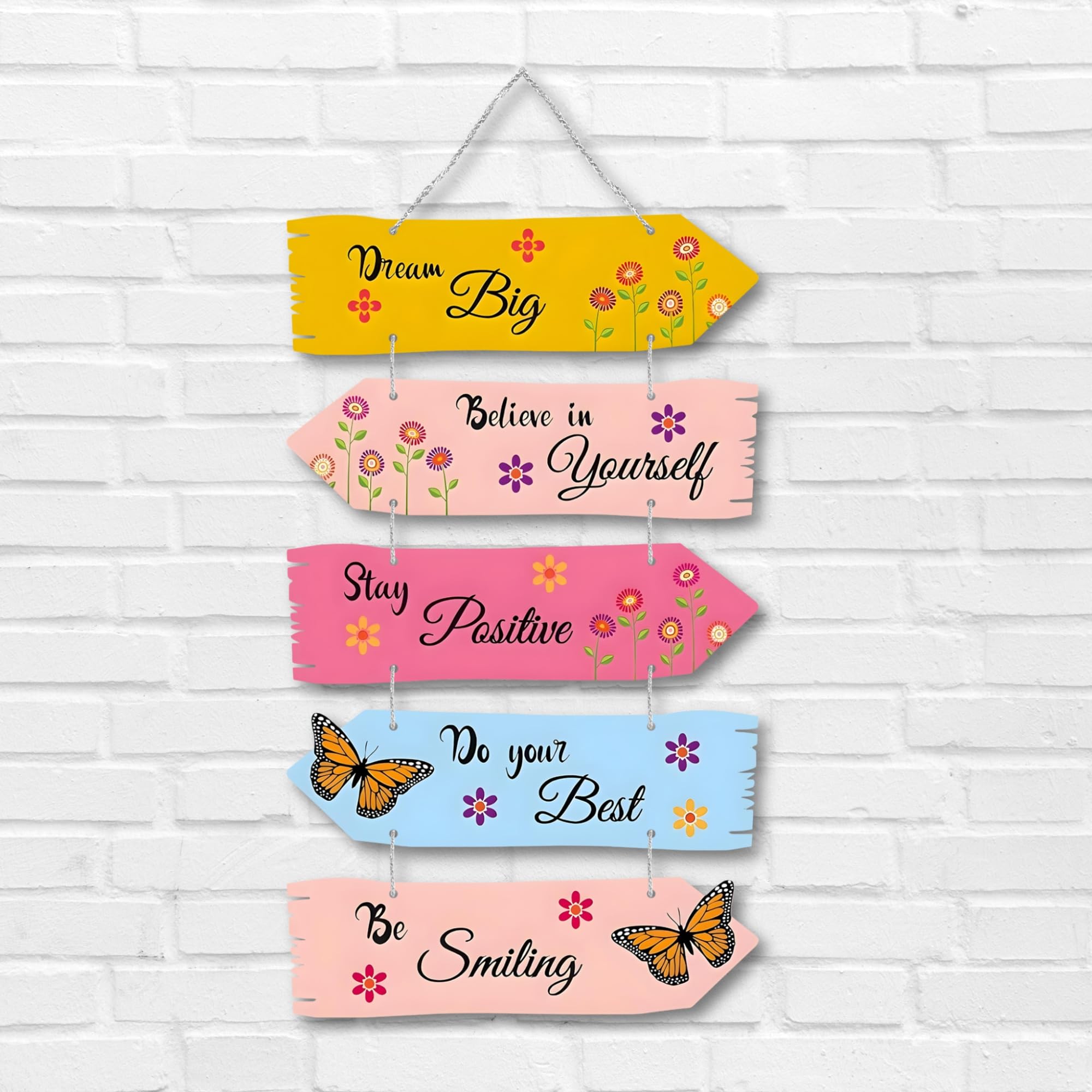Regalocasila Dream Big Stay Positive Home Decorative Motivational Wall Art Wall Hanger For Living Room Gifts Wall Hangings For D