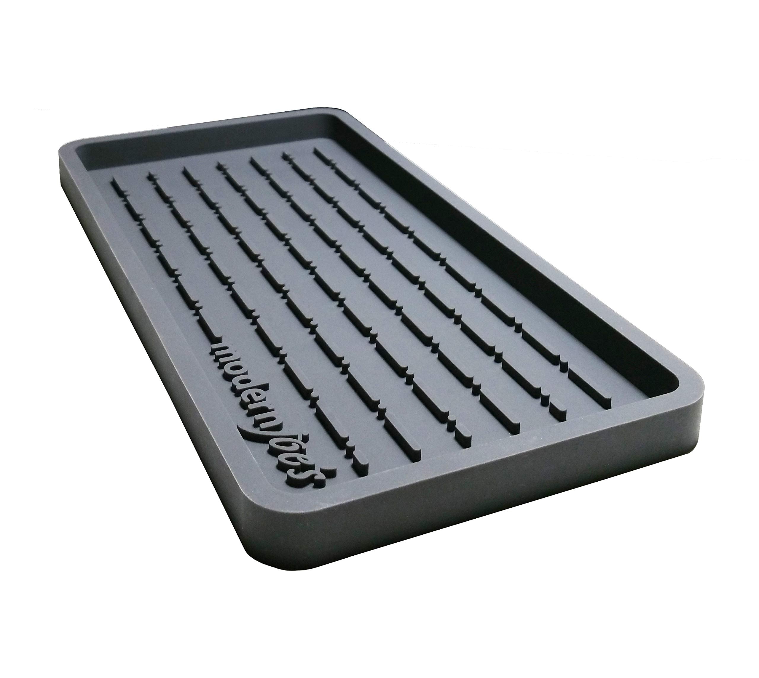 Sponge Holder - Sink Caddy Organizer - Kitchen Bath Vanity Tray - Soap, Cleaning Brush, And Scouring Pad Multi-Use Silicone Tray