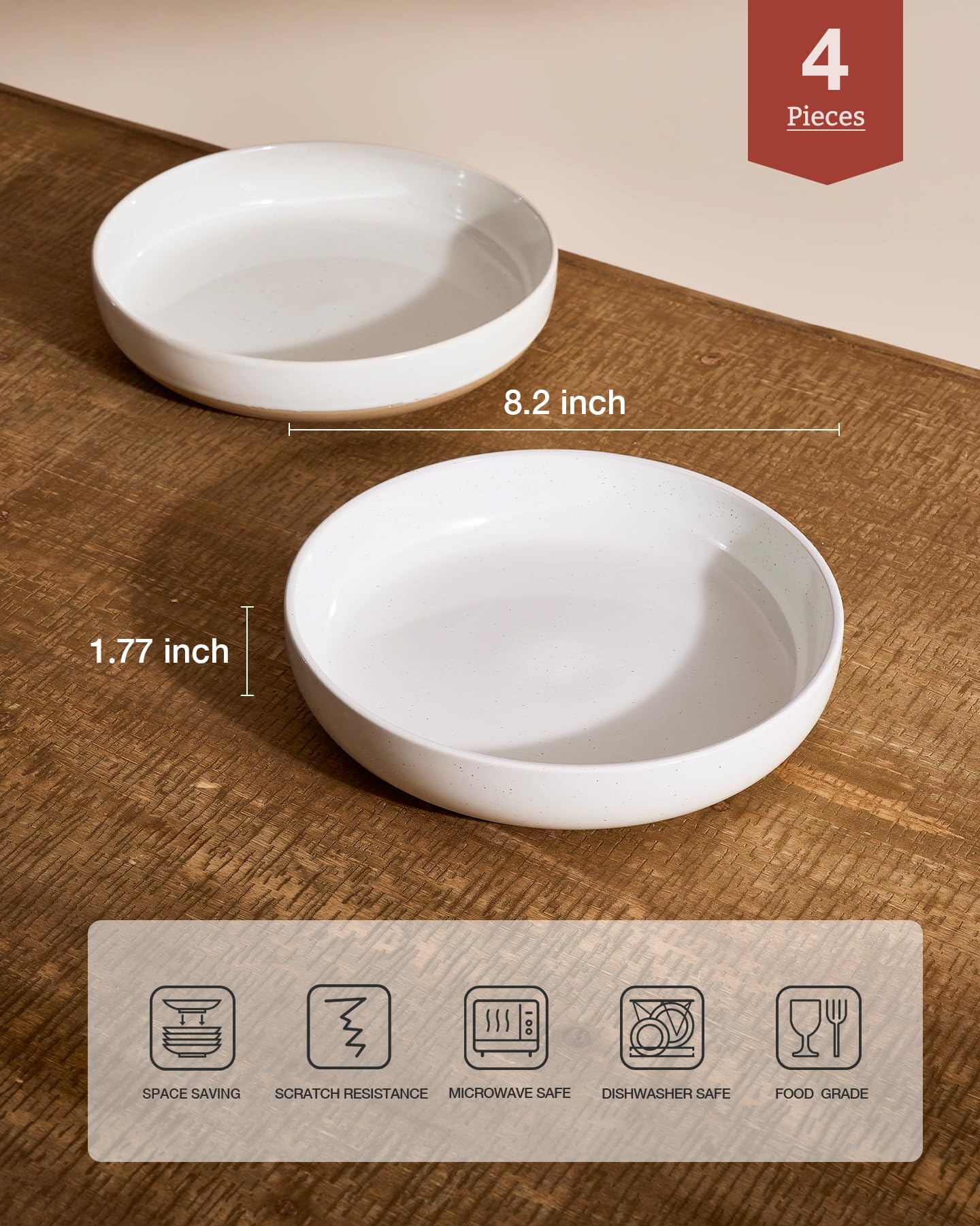 Famiware Milkyway 33 Oz Bowl Set, Pasta Bowls Set Of 4, Salad Bowls Perfect For Your Friend For Housewarming, Thanksgiving, Chri