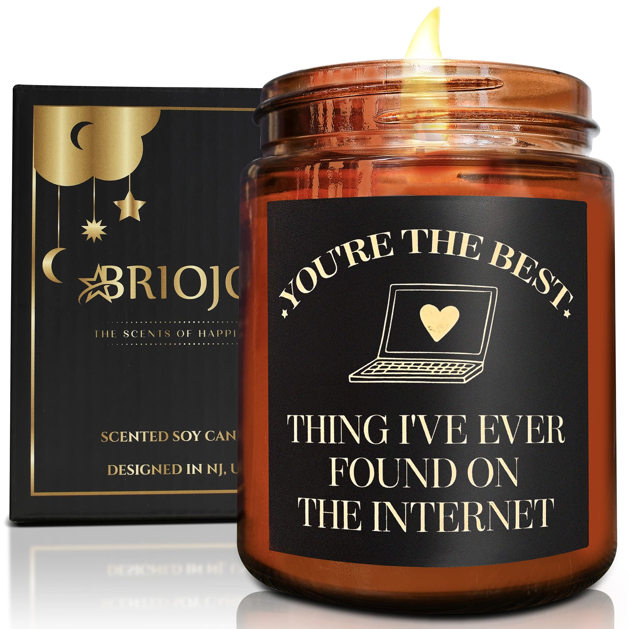 Briojoy Best Thing I Found on The Internet Candles for Women Men - Gift for Her Him Best Friend Wife Husband Girlfriend Boyfrien