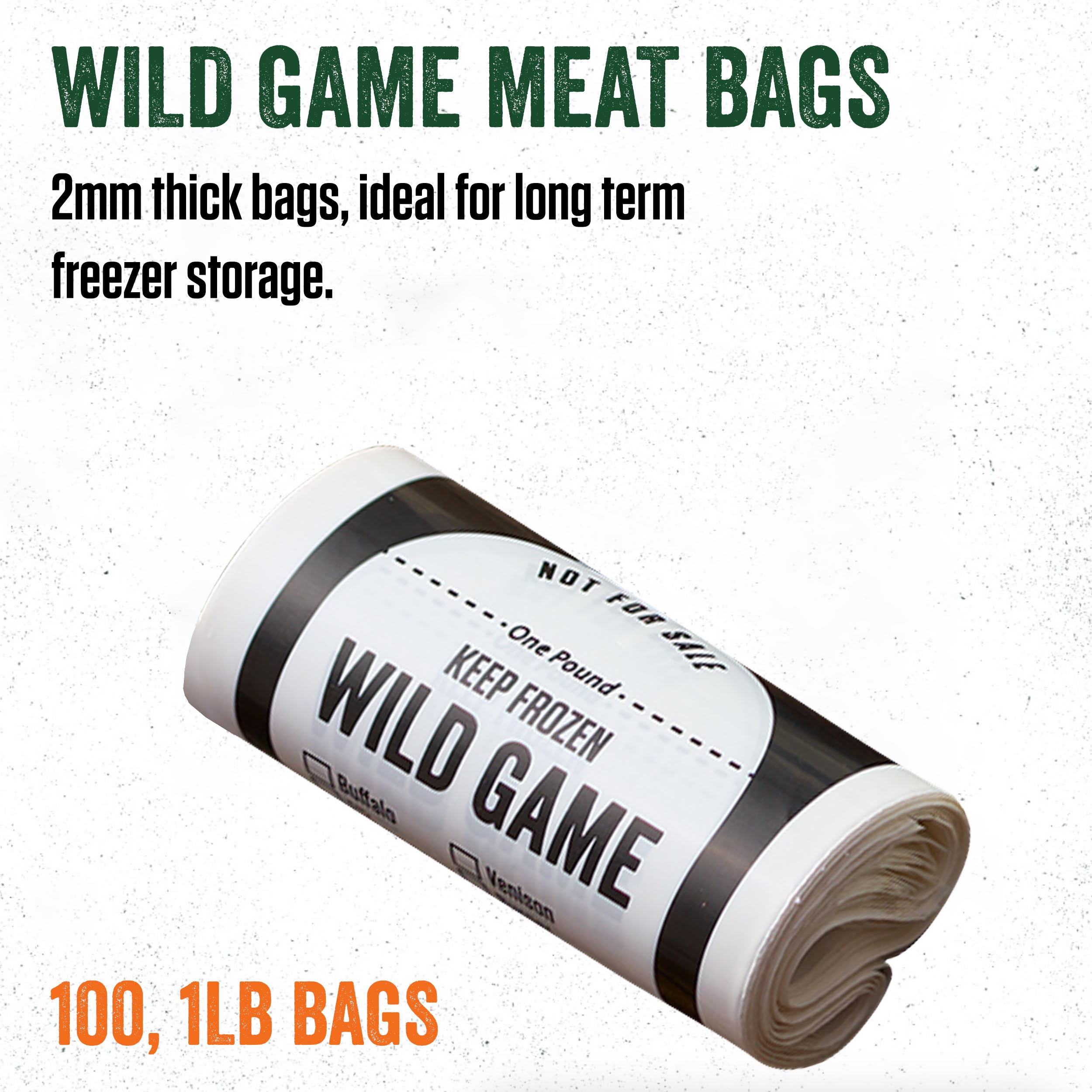 LEM Products One Pound Wild Game Bags (100 Bags) White