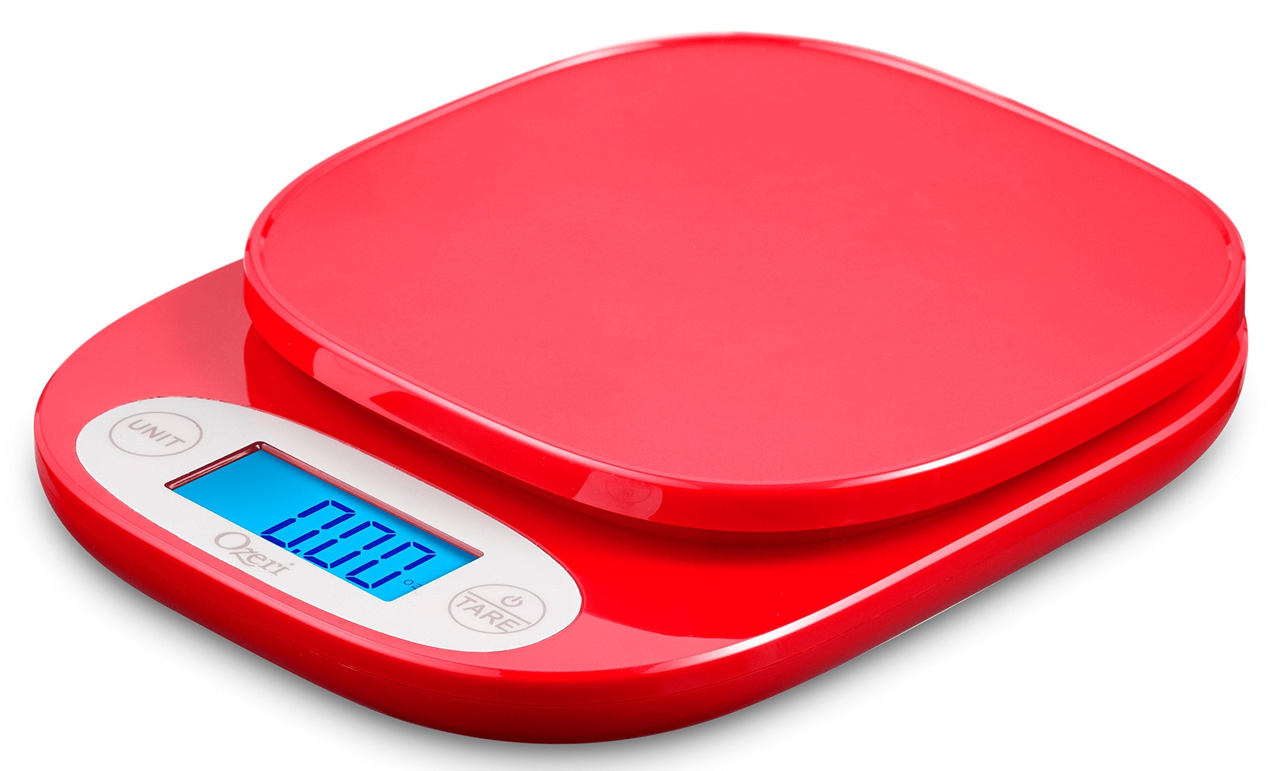Ozeri ZK24 Garden and Kitchen Scale, with 0.5 g (0.01 oz) Precision Weighing Technology , Red