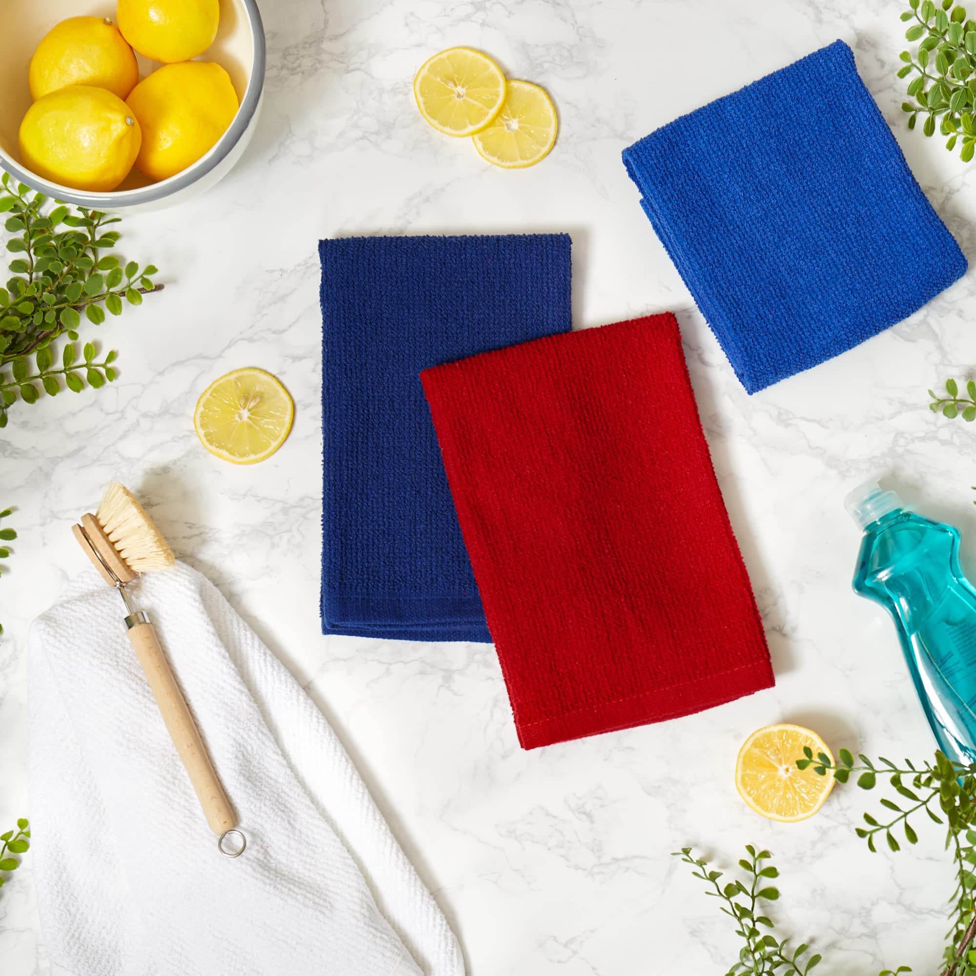Dii Assorted Patriotic Barmop Dishtowel (Set Of 4)