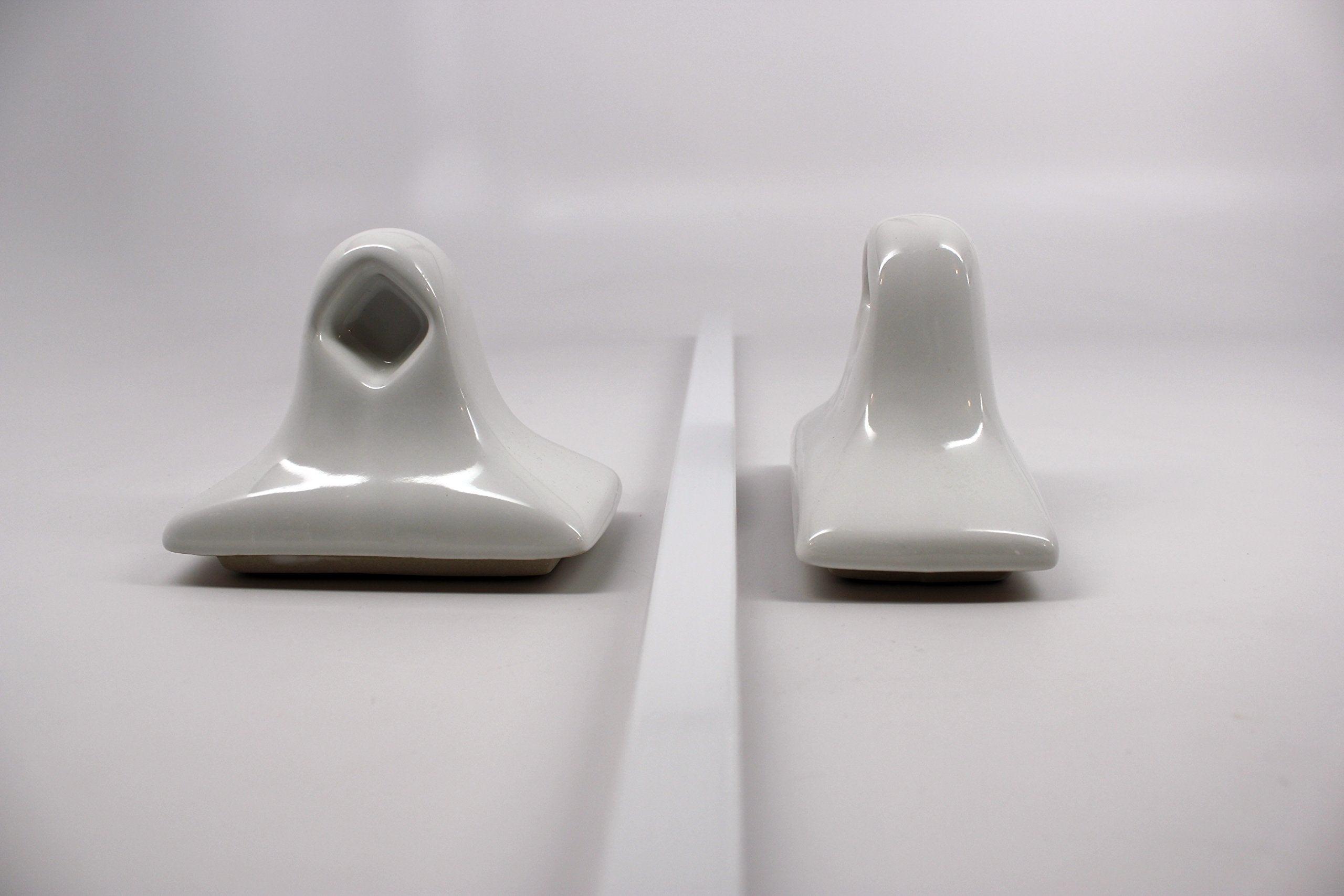 Bath Accessories 24'' White Ceramic Towel Bar - Not For Flat Surface Installation