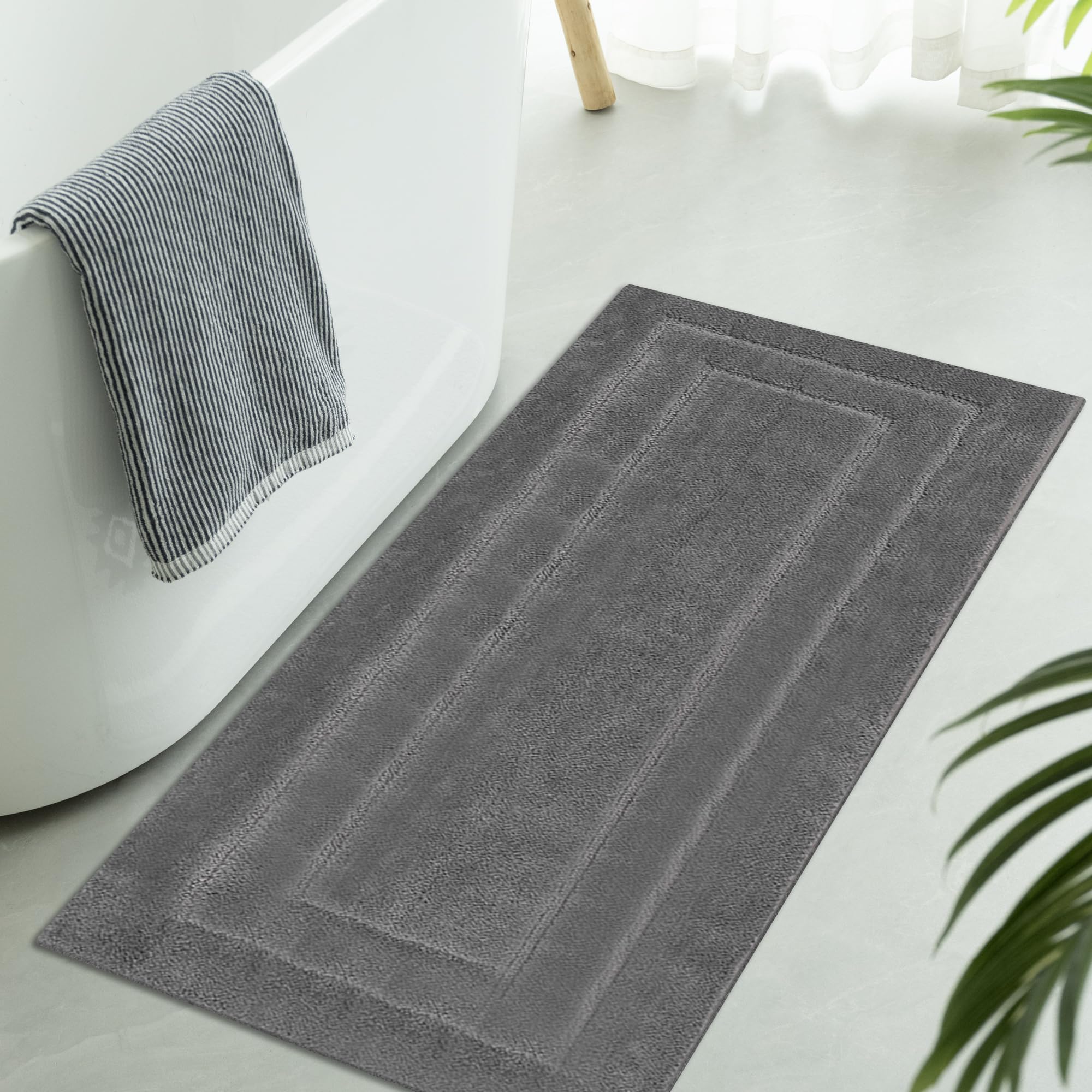 Granny Says Gray Bathroom Rug Mat, Bath Mats For Bathroom Non-Slip, Super Soft And Water Absorbent, Extra Large Bathroom Rugs, M