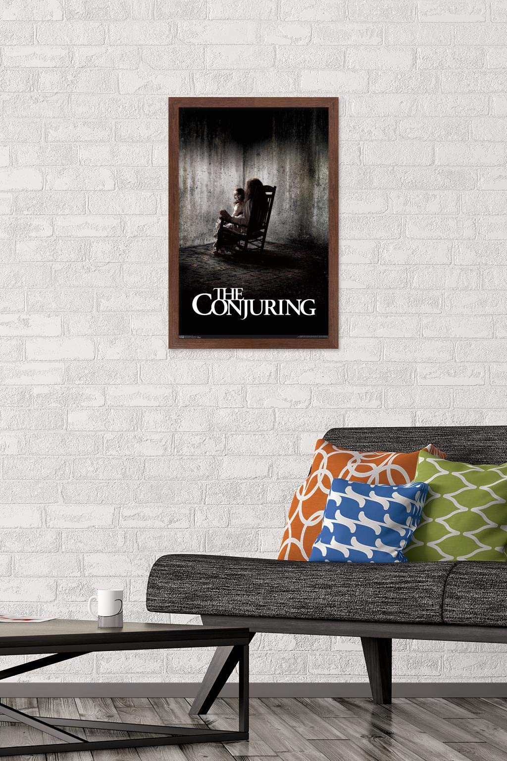 Trends International The Conjuring - Chair Wall Poster, 14.725'' X 22.375'', Mahogany Framed Version