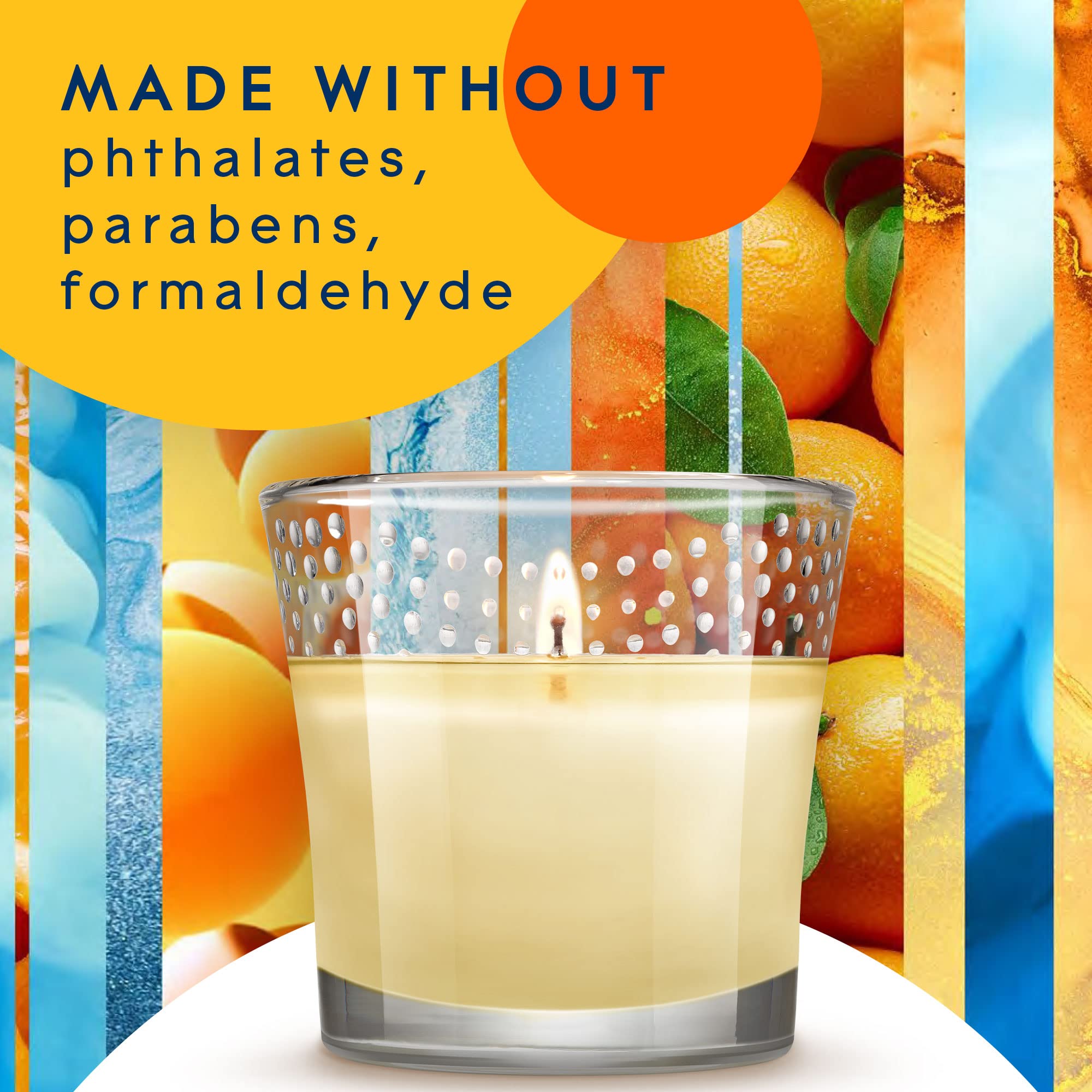 Glade Candle Jar, Air Freshener, Coastal Sunshine Citrus, 3.4 Oz