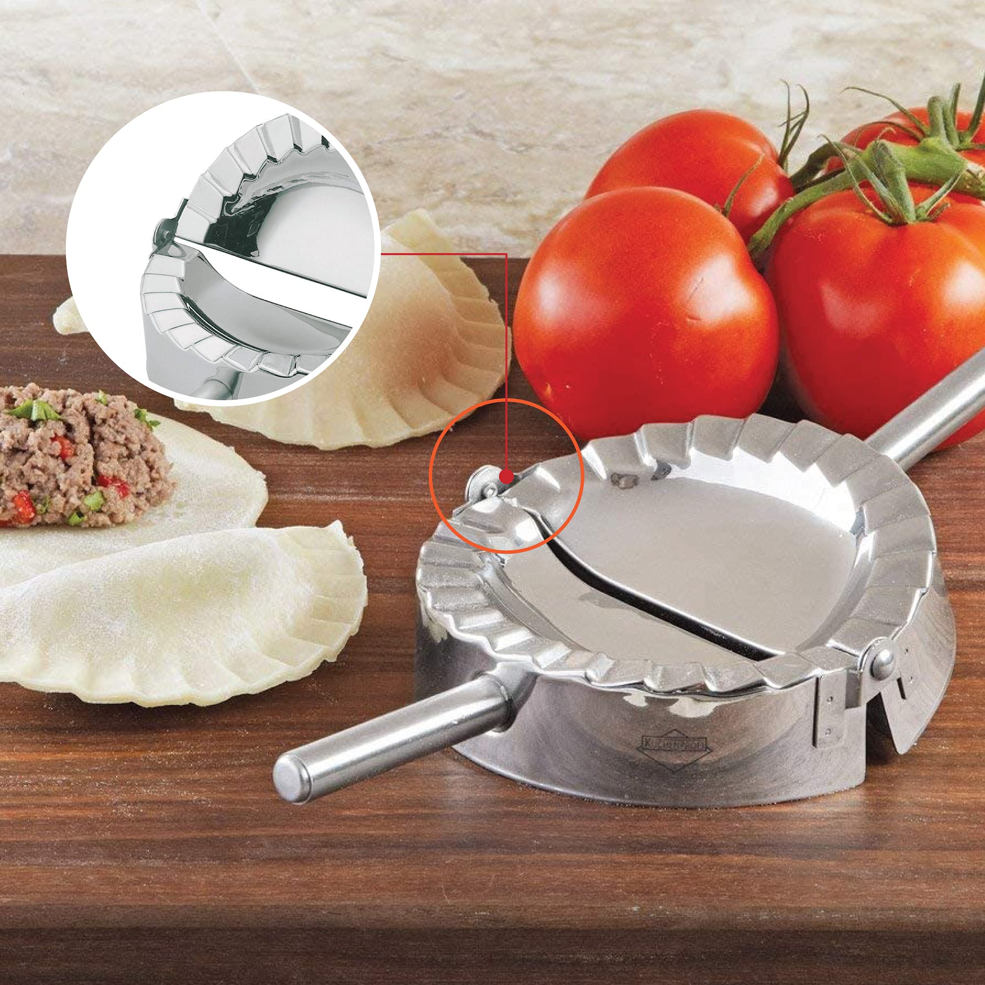 Kchenprofi Ravioli, Pierogi, And Dumpling Maker, 18/8 Stainless Steel Pasta And Pastry Press, Perfect For Molding And Sealing Fr
