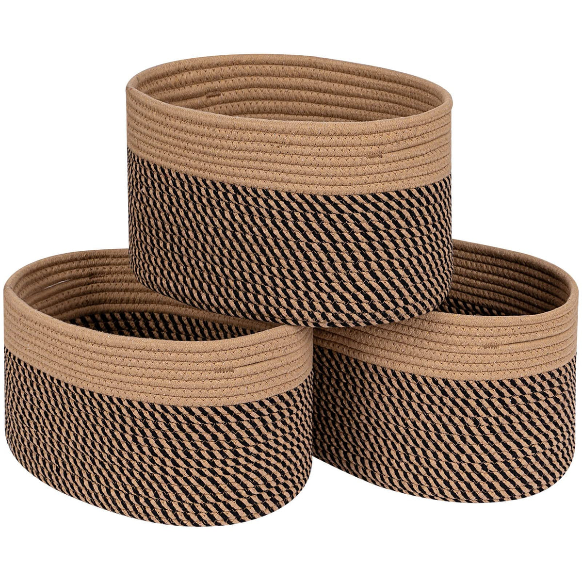 Cubesland Cube Shelf Closet Storage Baskets Bins Set 3, Woven Basket For Organizing/Storage, Long-Lasting &Skin-Friendly Storage