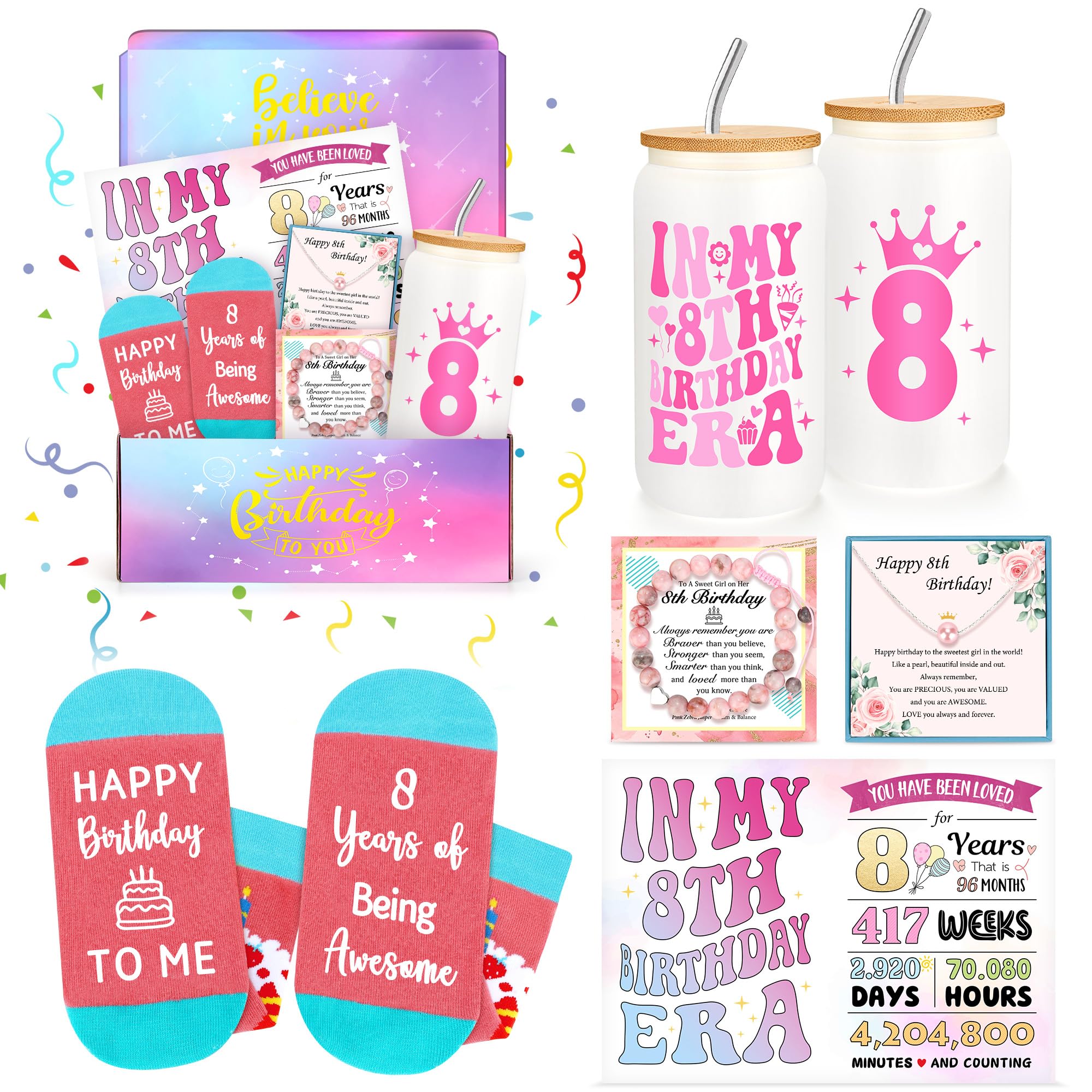 8 Year Old Girl Birthday Gift for 8 Years Old Girl Gifts Trendy 8th Birthday Gifts for Girls Cool Stuff Things Present for Eight