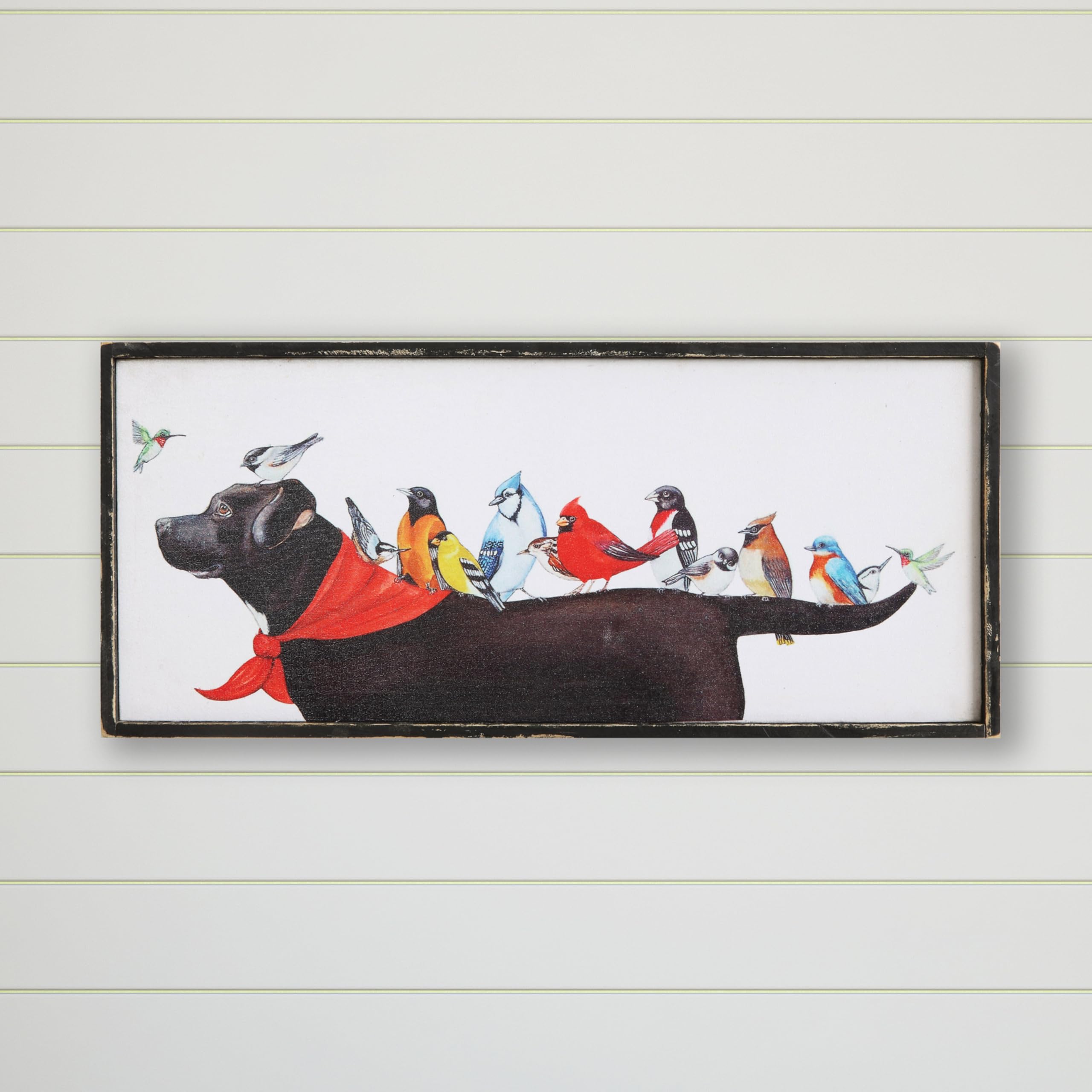 Birds & Dog Framed Wall D?cor