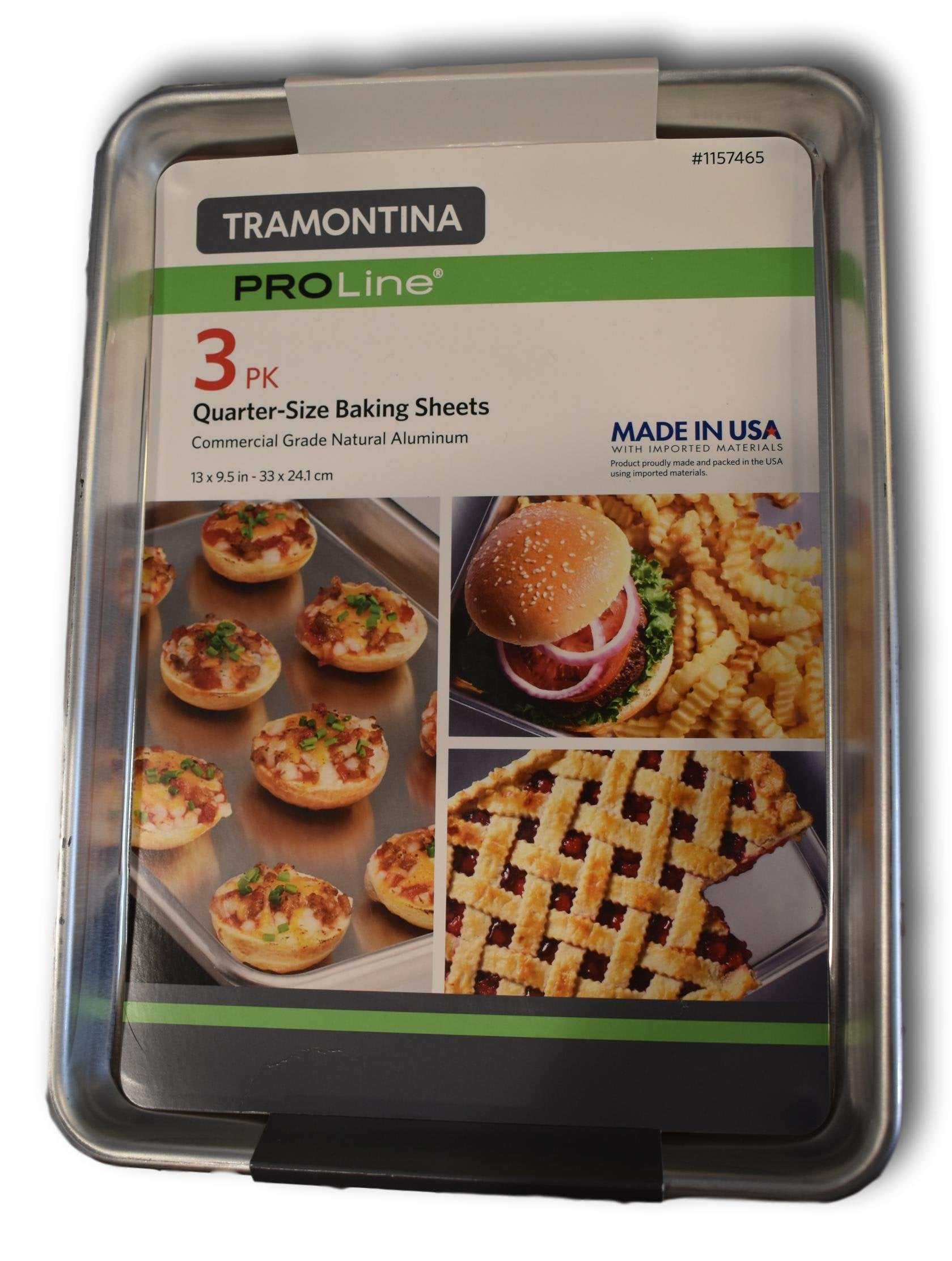 Tramontina Proline 3 Pack Baking Sheets (13X9.5In) Commercial Quality- Restaurant Grade