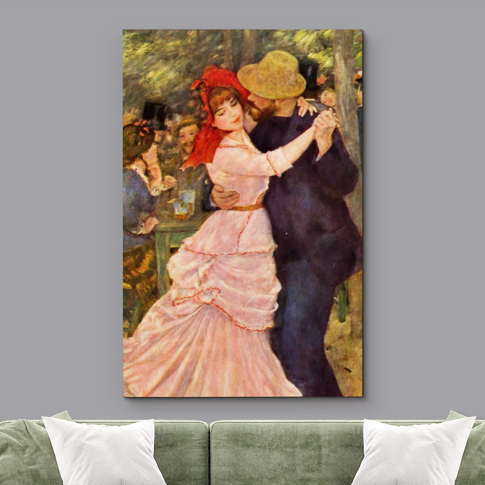 Wall26 Canvas Print Wall Art Dance At Bougival By Pierre Renoir People Historic Illustrations Fine Art Traditional Scenic Colorf