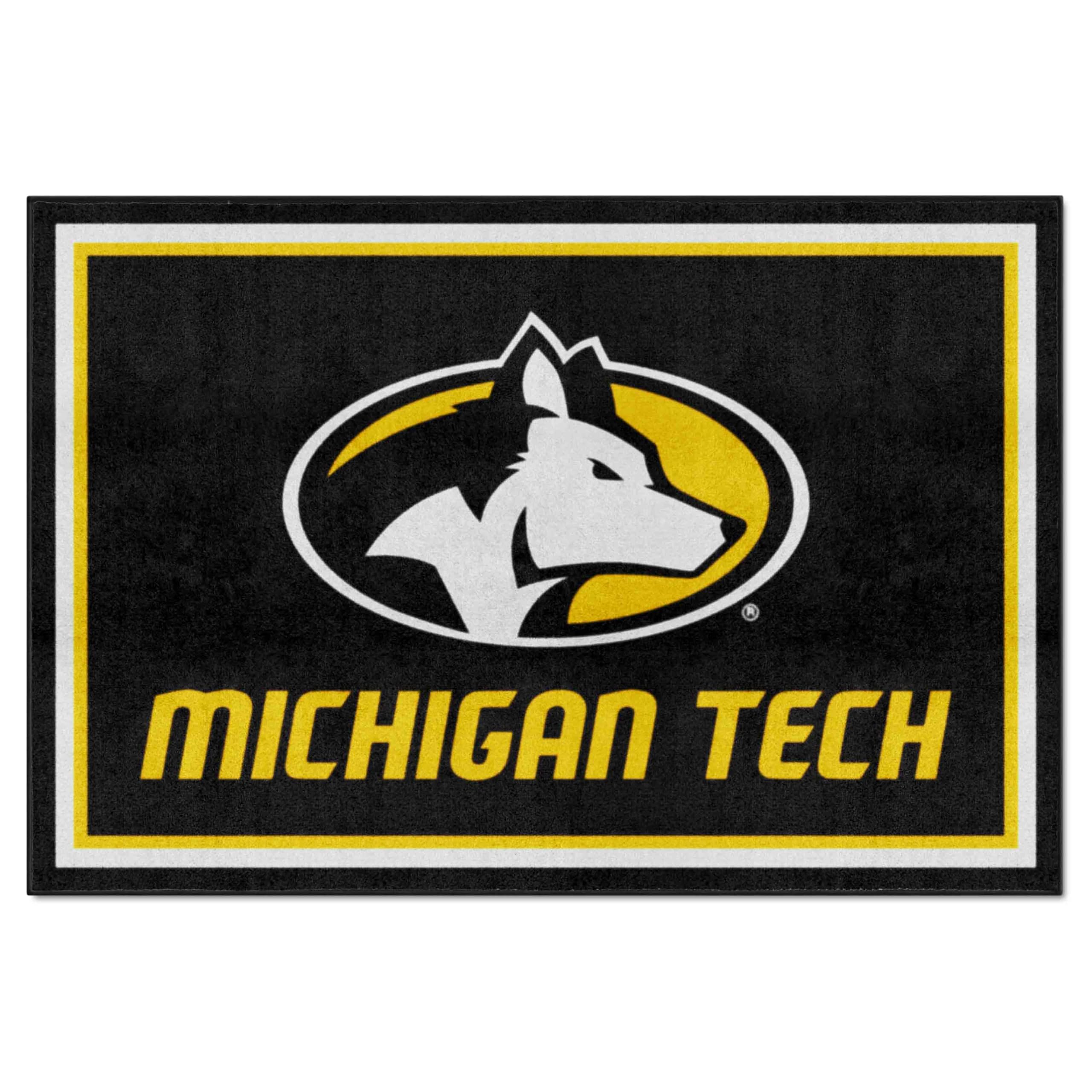 FANMATS NCAA Michigan Tech Huskies Michigan Tech University5x8 Rug, Team Color, One Sized