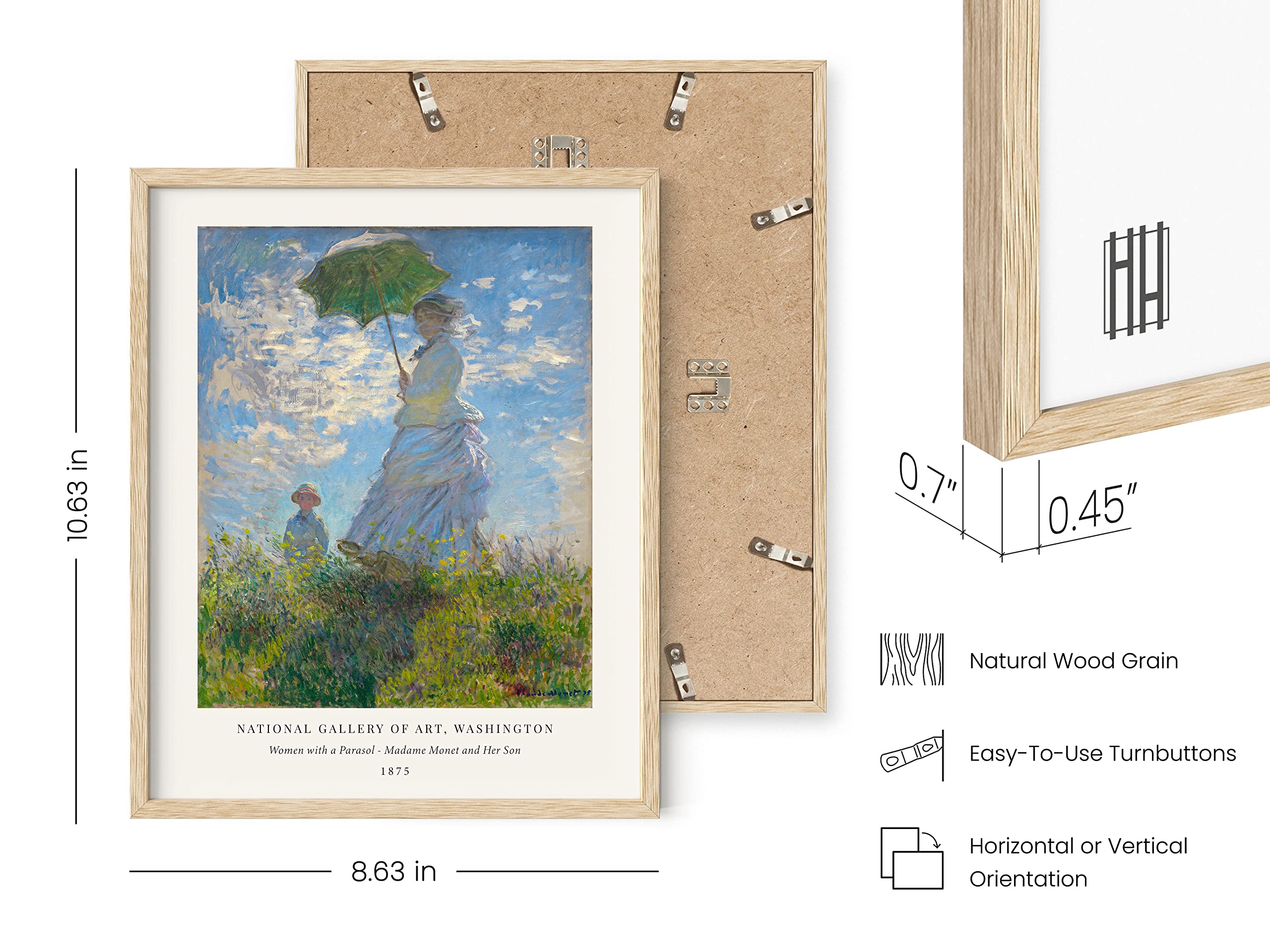 HAUS AND HUES Claude Monet Artwork Fine Art Paintings Set of 4 Water Lilies Claude Monet Posters  Famous Art Posters  Famous Paintings Modern Claude Monet Prints Monet Wall Art UNFRAMED 8'' x 10''