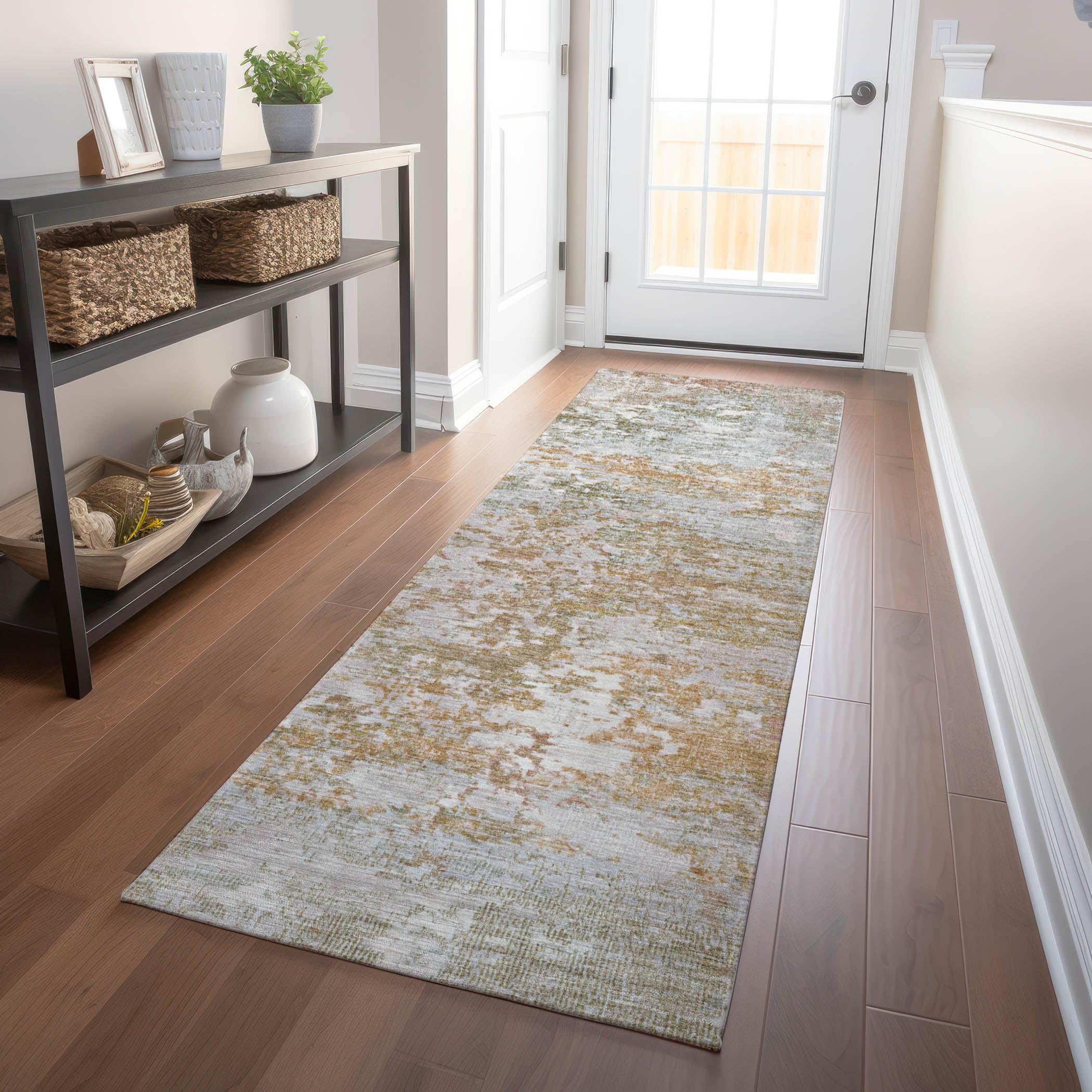 Machine Washable Indoor/Outdoor Chantille Coral 23 x 76 Runner Rug