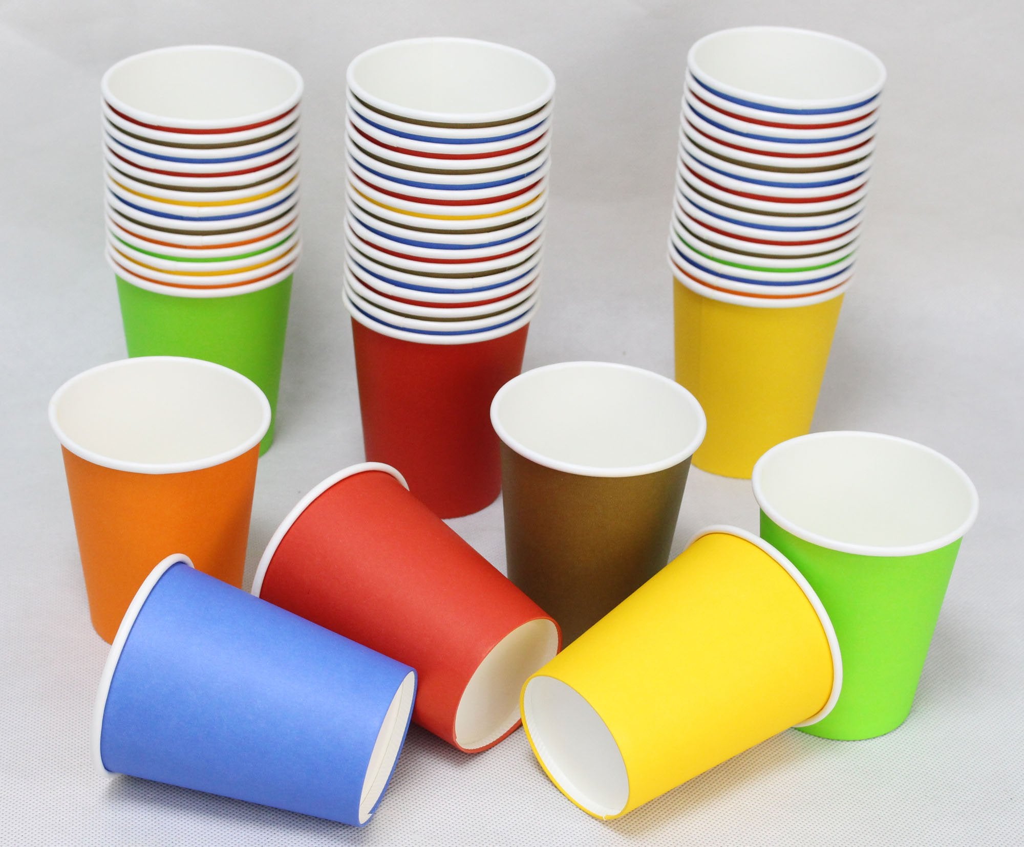Yes!Fresh Hot Party Paper Cups, 8 Ounce, 50 Count, Multiple Colors (Multiple Colors)