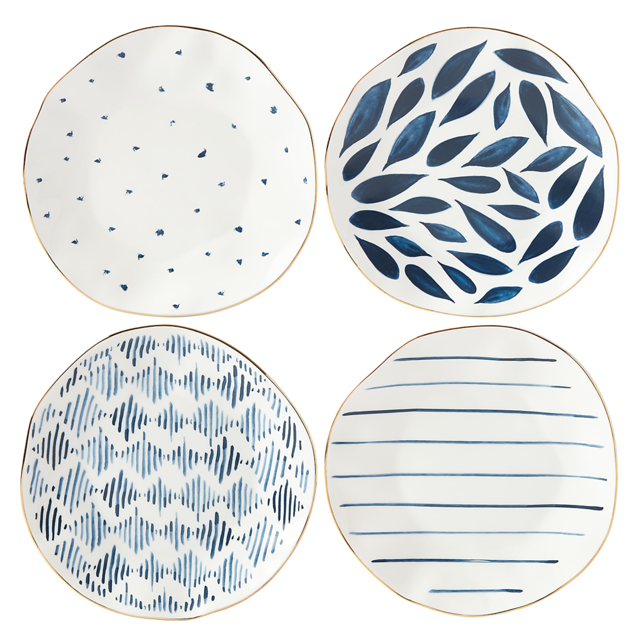 Lenox Blue Bay 4-Piece Dessert Plate Set, 4.05 Lb