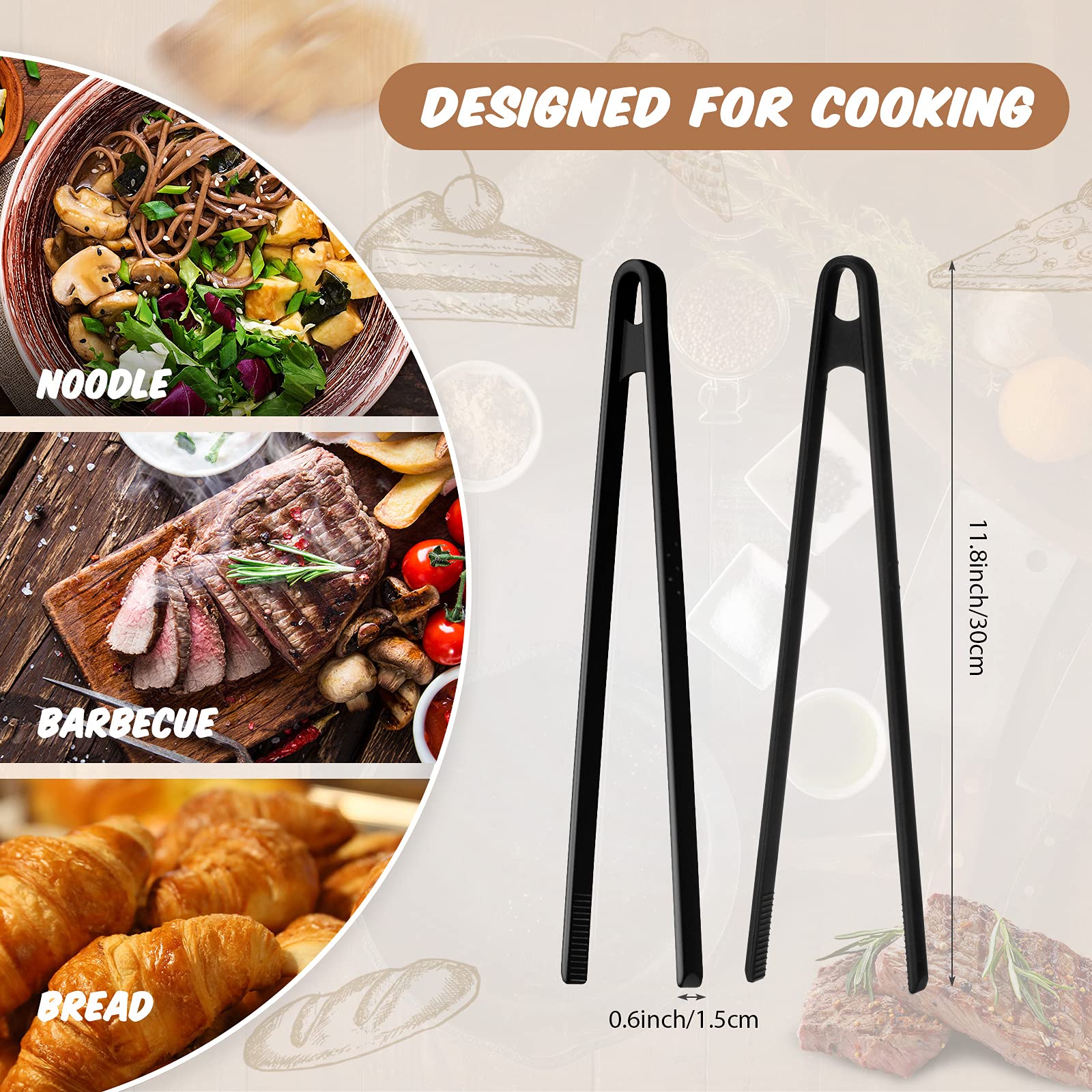 Silicone Trivet Tongs 11.8 Inch Non-Stick Silicone Food Tongs Kitchen Cooking Tongs Heat Resistant Barbecue Grilling Tongs For P