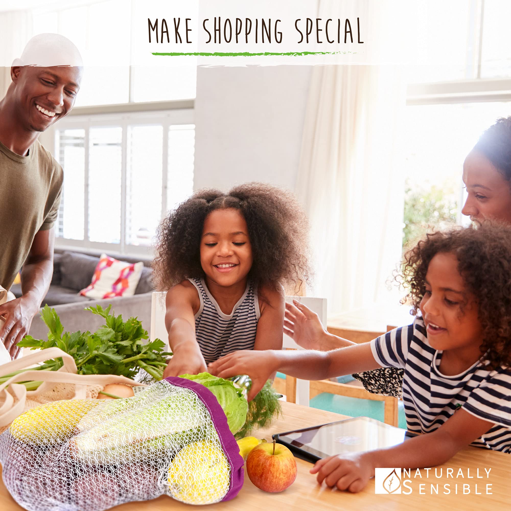 Naturally Sensible The Original Eco Friendly See Through Washable And Reusable Produce Bags - Soft Premium Lightweight Nylon Mes