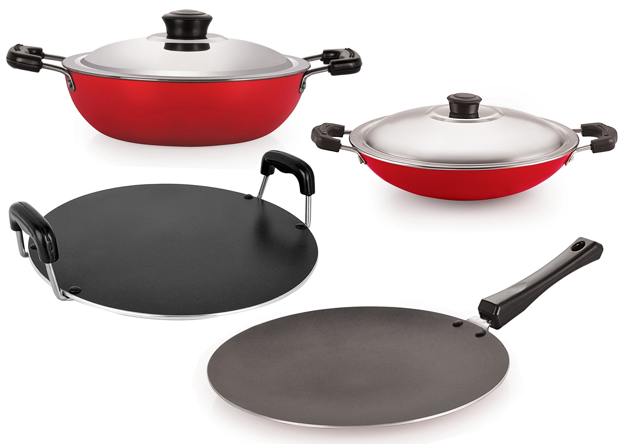 Nirlon 2 Way NonStick Aluminium Kitchenware Combo Utencil Gift Set, 4 Piece