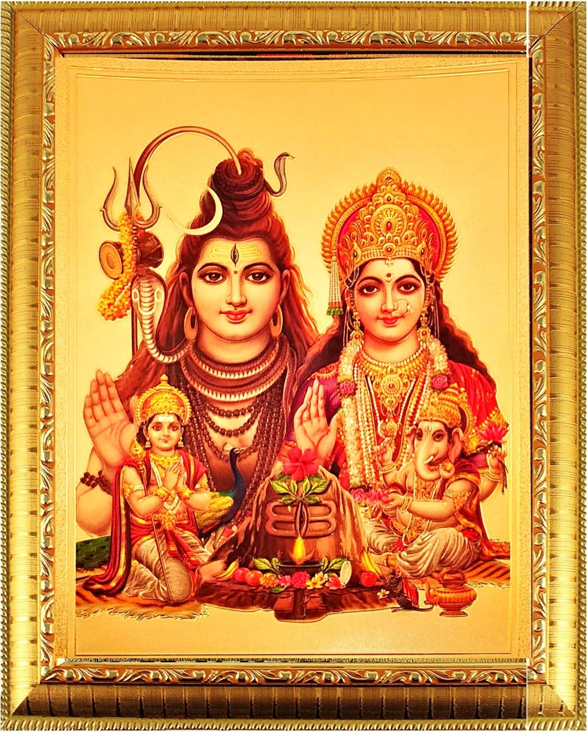 Suninow Shiv Parivar Photo Frame For Pooja | Hindu Bhagwan Devi Devta Photo | God Photo Frames | Wall D?Cor Photo Frame | Photo 