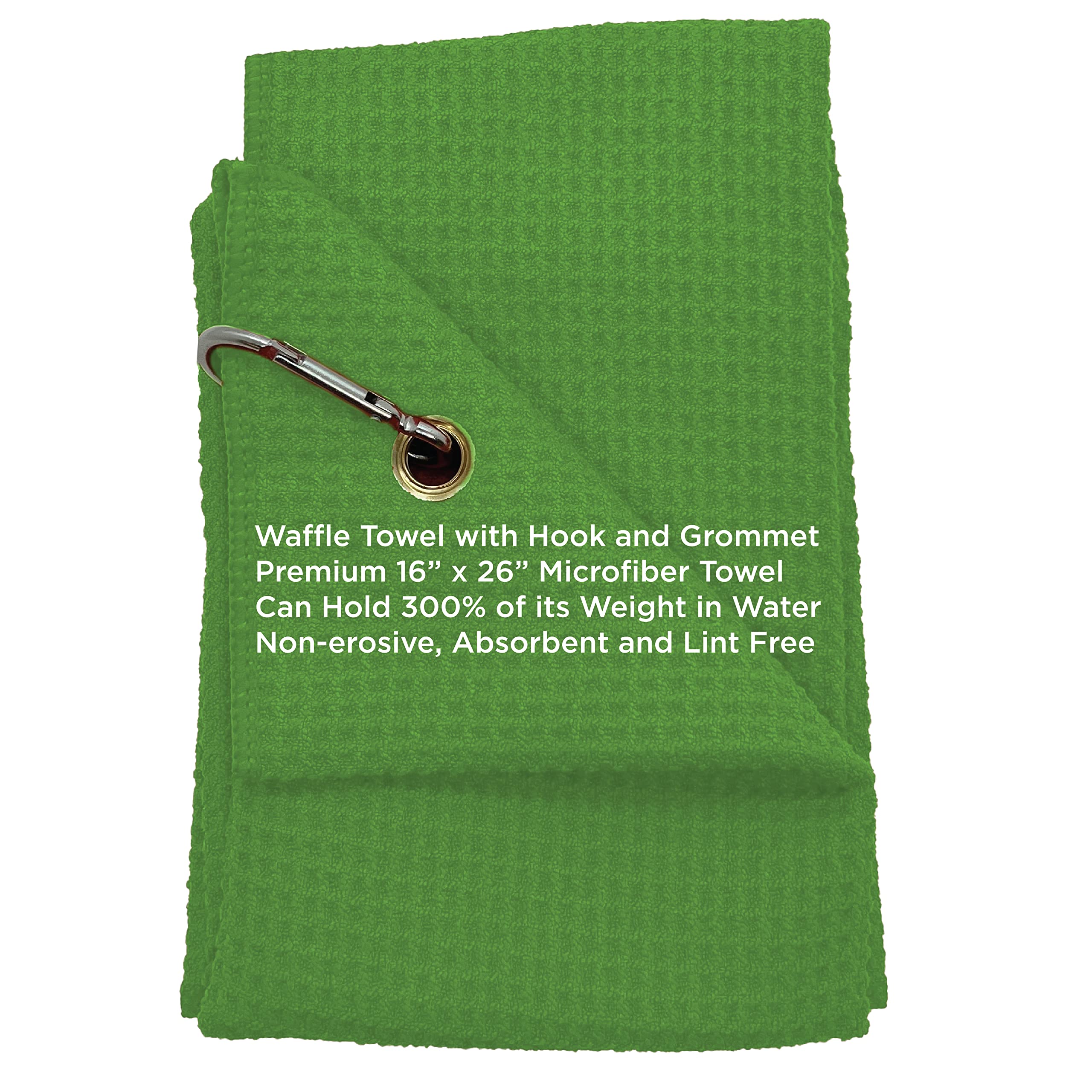 Zero Friction Premium Microfiber Golf Towel, Green (Tow20009) Small
