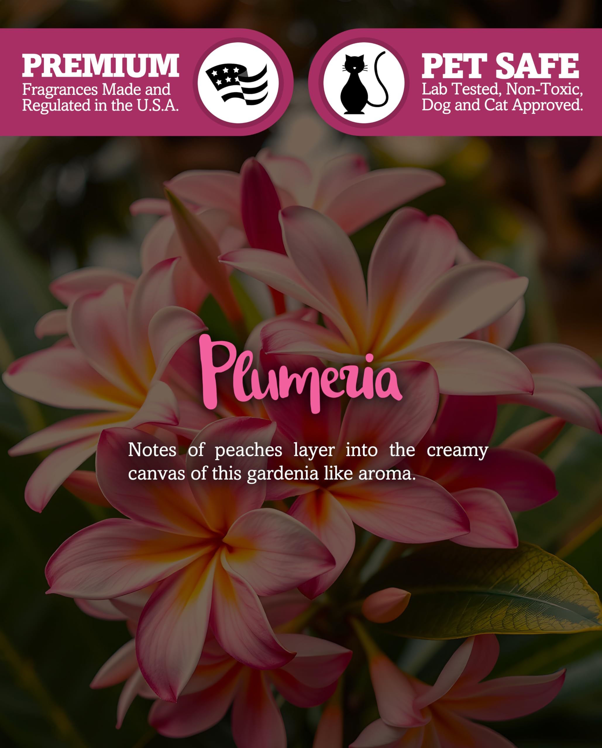 Shortie's Candle Company Pure Plumeria Wax Melts - Formula 117-1 Highly Scented 3 Oz. Bar - Made with Natural Oils - Flower & Fl