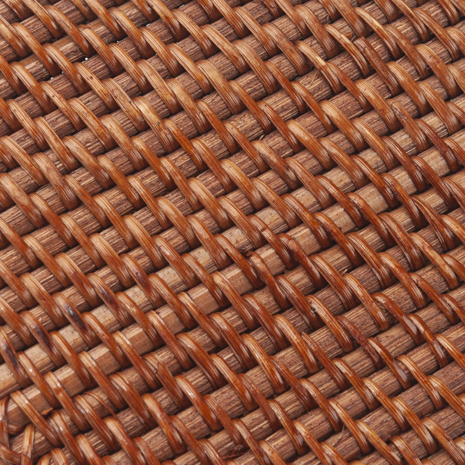 Rattan Tissue Box Cover Natural Woven Facial Napkin Holder Square (Honey Brown, 5.5X5.5X5.9 Inch)