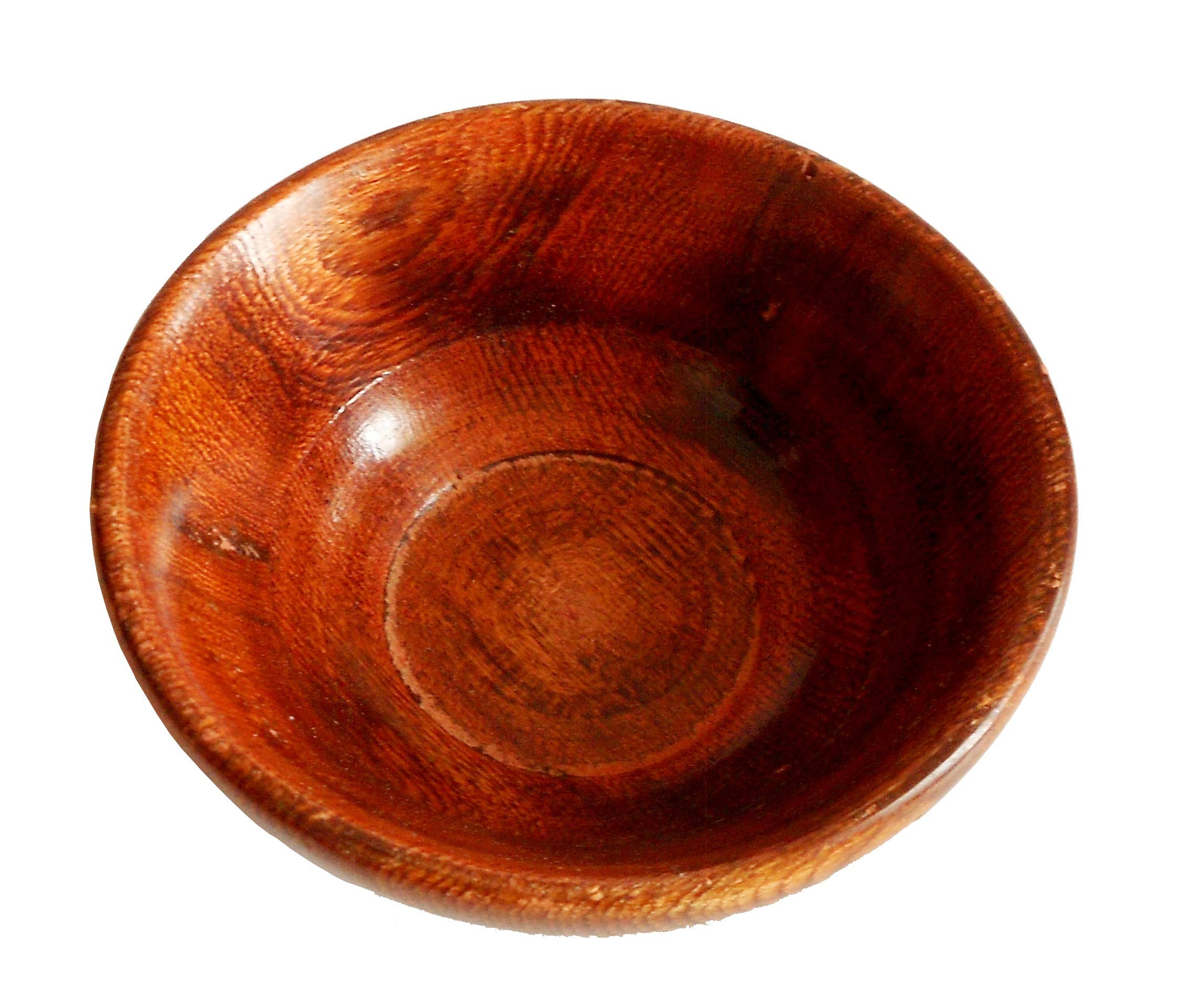 Vg Handmade Craft Wooden 4.5Inch, 6Inch Serving Bowl, 2 Small Spoon & 1 Wood Thali Set For Dinner And Tealight Gifts Item (Pack