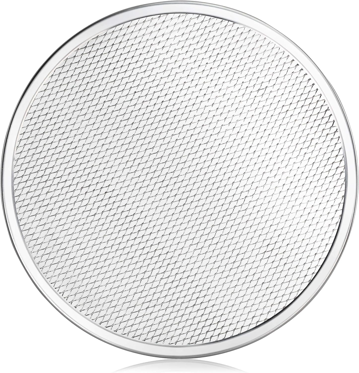 New Star Foodservice 50950 Restaurant-Grade Aluminum Pizza Baking Screen, Seamless, 12-Inch, Pack Of 6