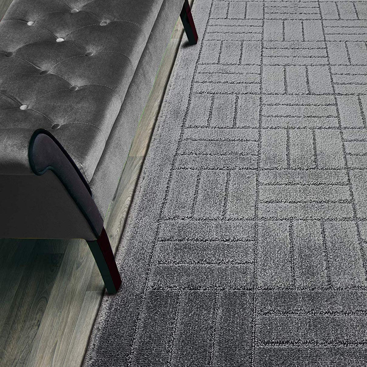 Orfa Home Custom Length Hallway Runner Rug,Slip Resistant,Bricks Anthr ...