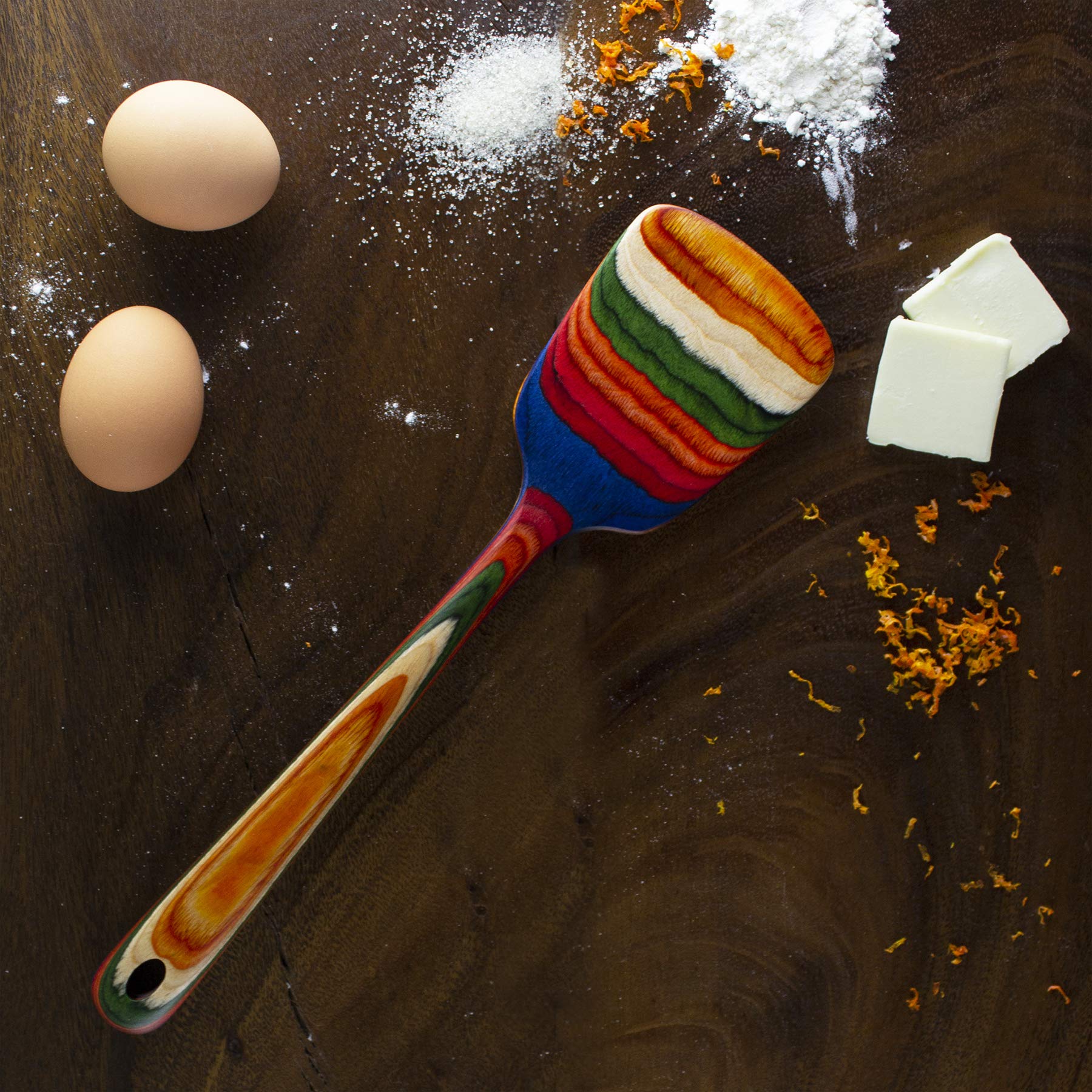 Baltique Marrakesh Collection 12-1/2'' Wooden Spatula  Safe for Nonstick