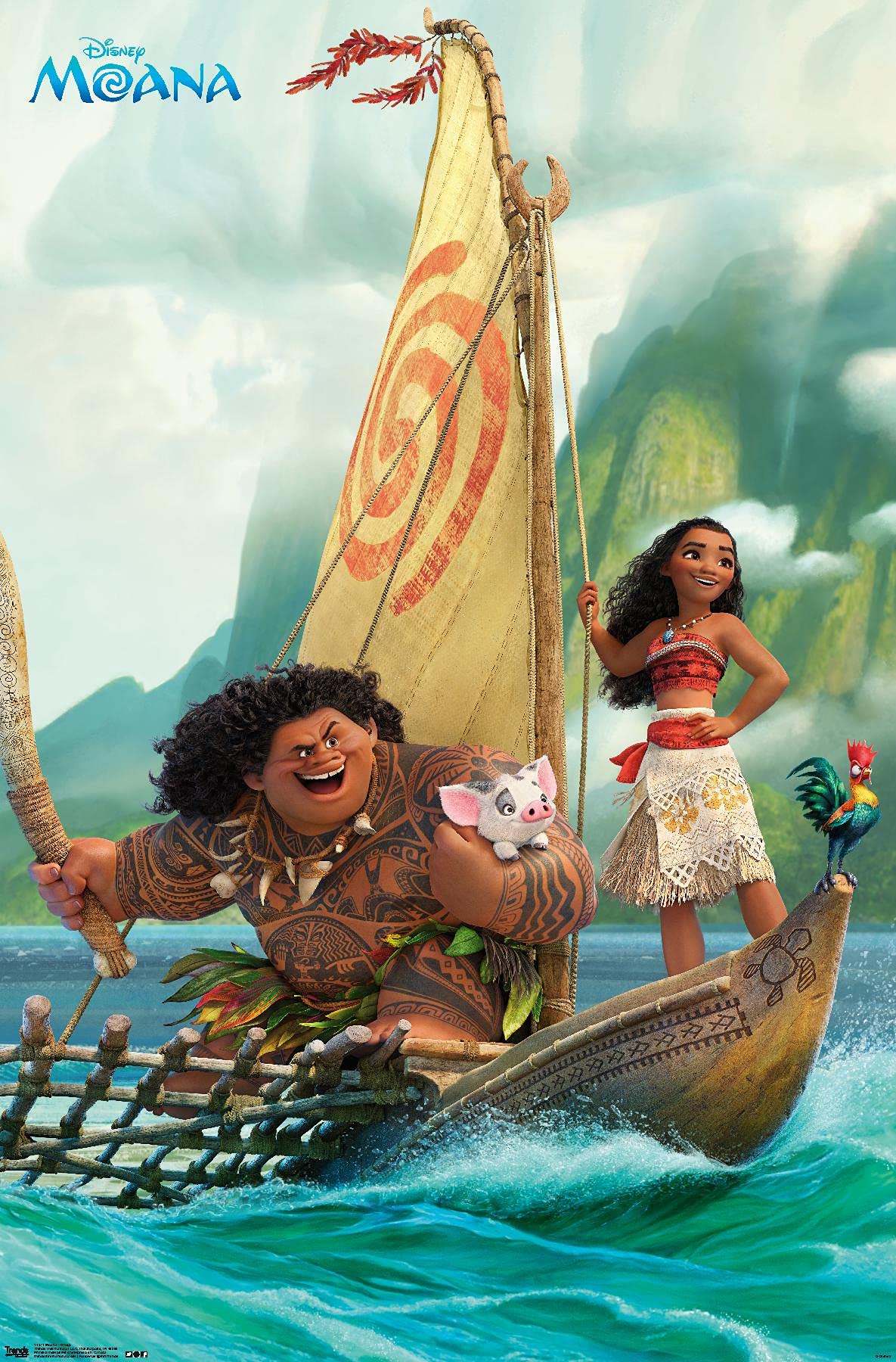 Trends International Moana-Group Premium Wall Poster, 22.375'' X 34''